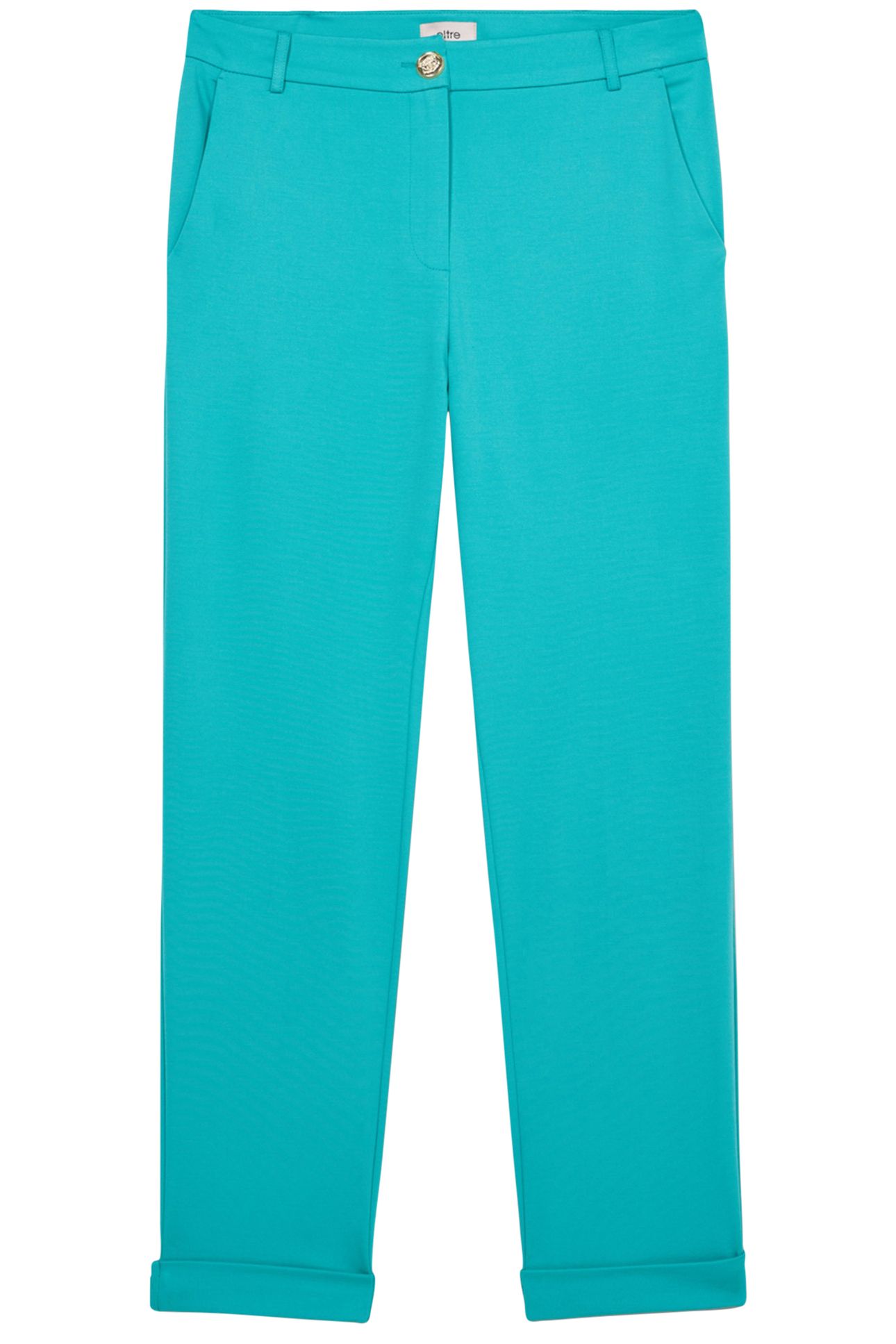 MILANO-STITCH STOVEPIPE TROUSERS AQUAMARINE 4
