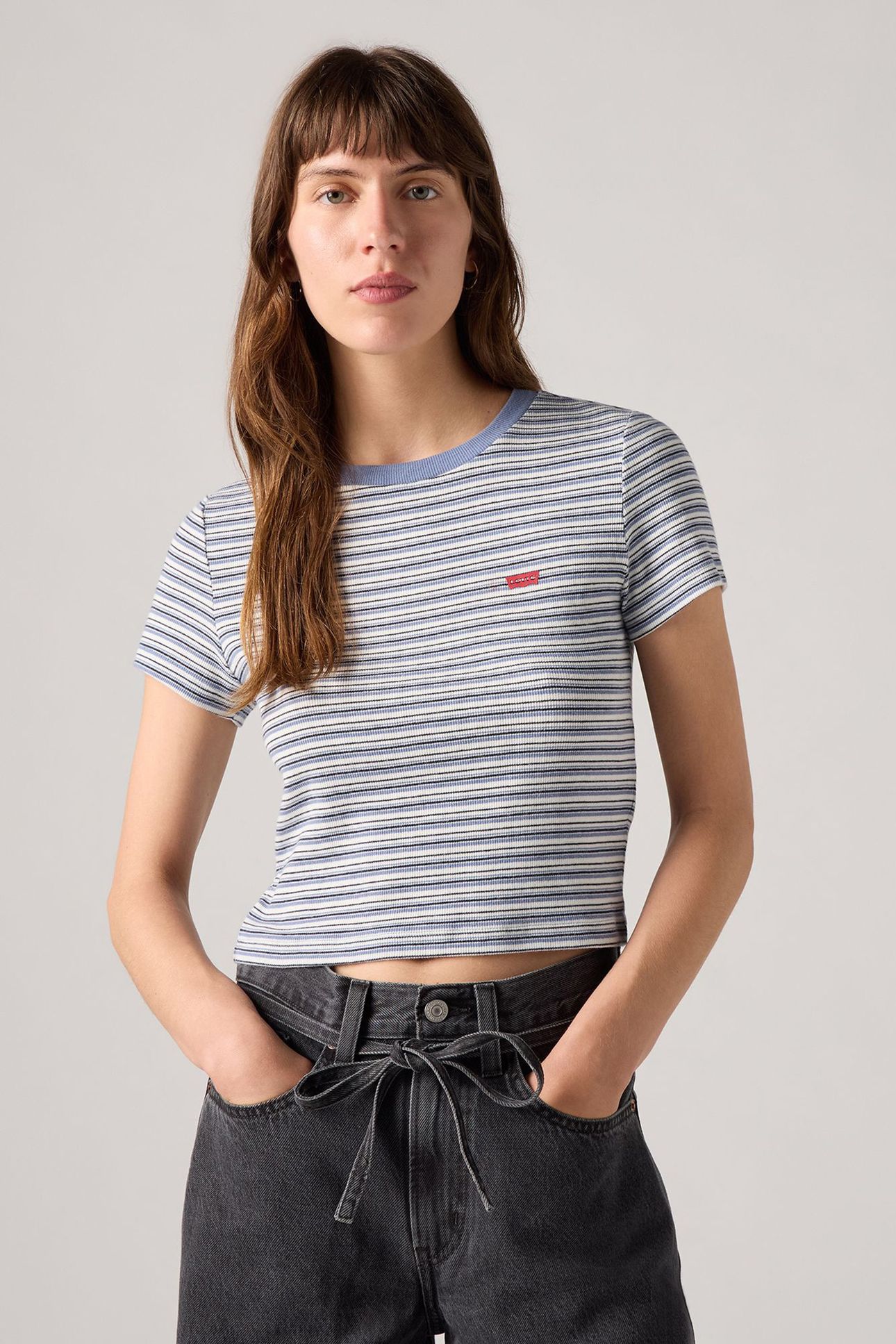 ESSENTIAL SPORTY TEE MEG STRIPE CLOUD DANCER 4
