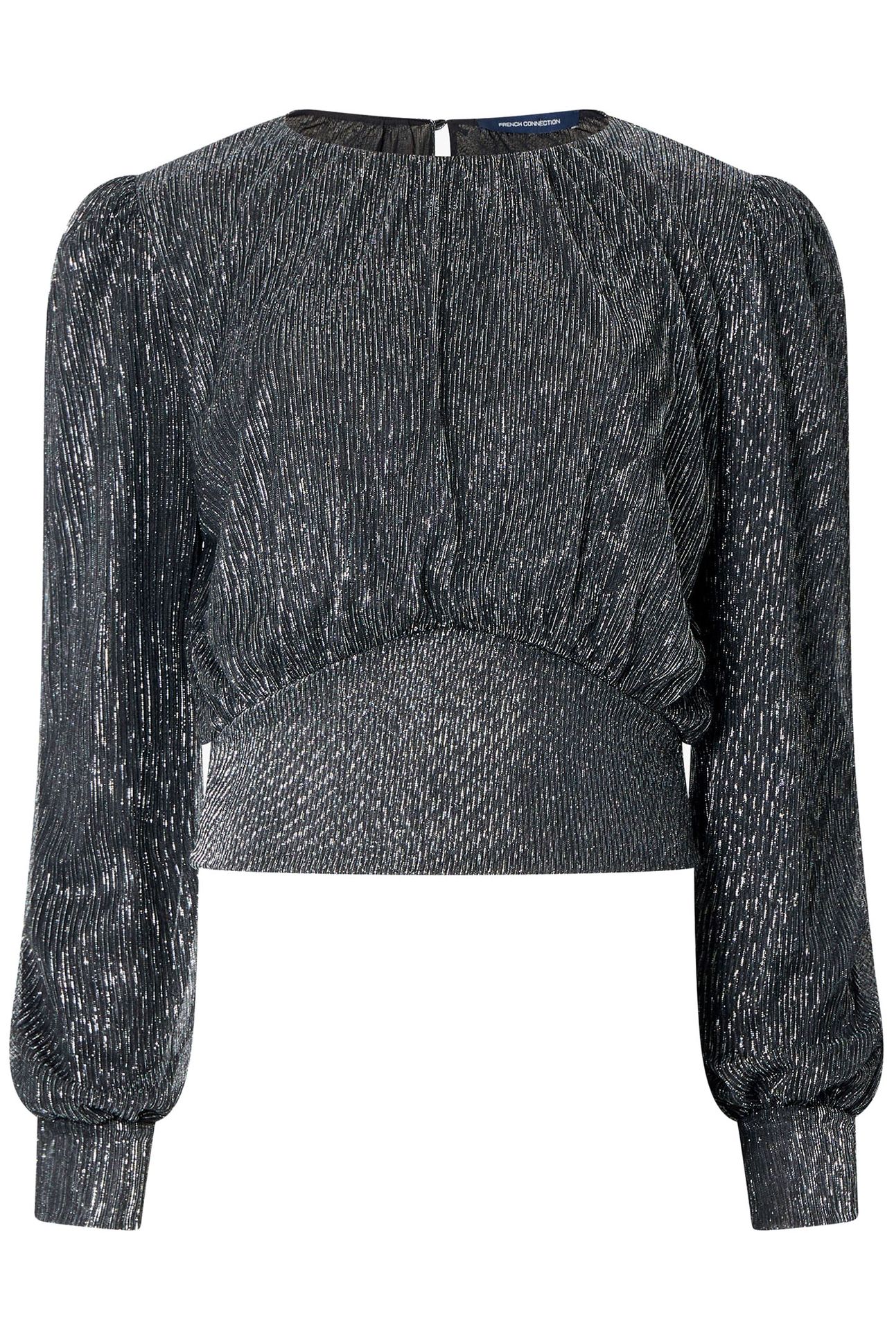 TAMY LUREX PLISSE LS TOP SILVER 3