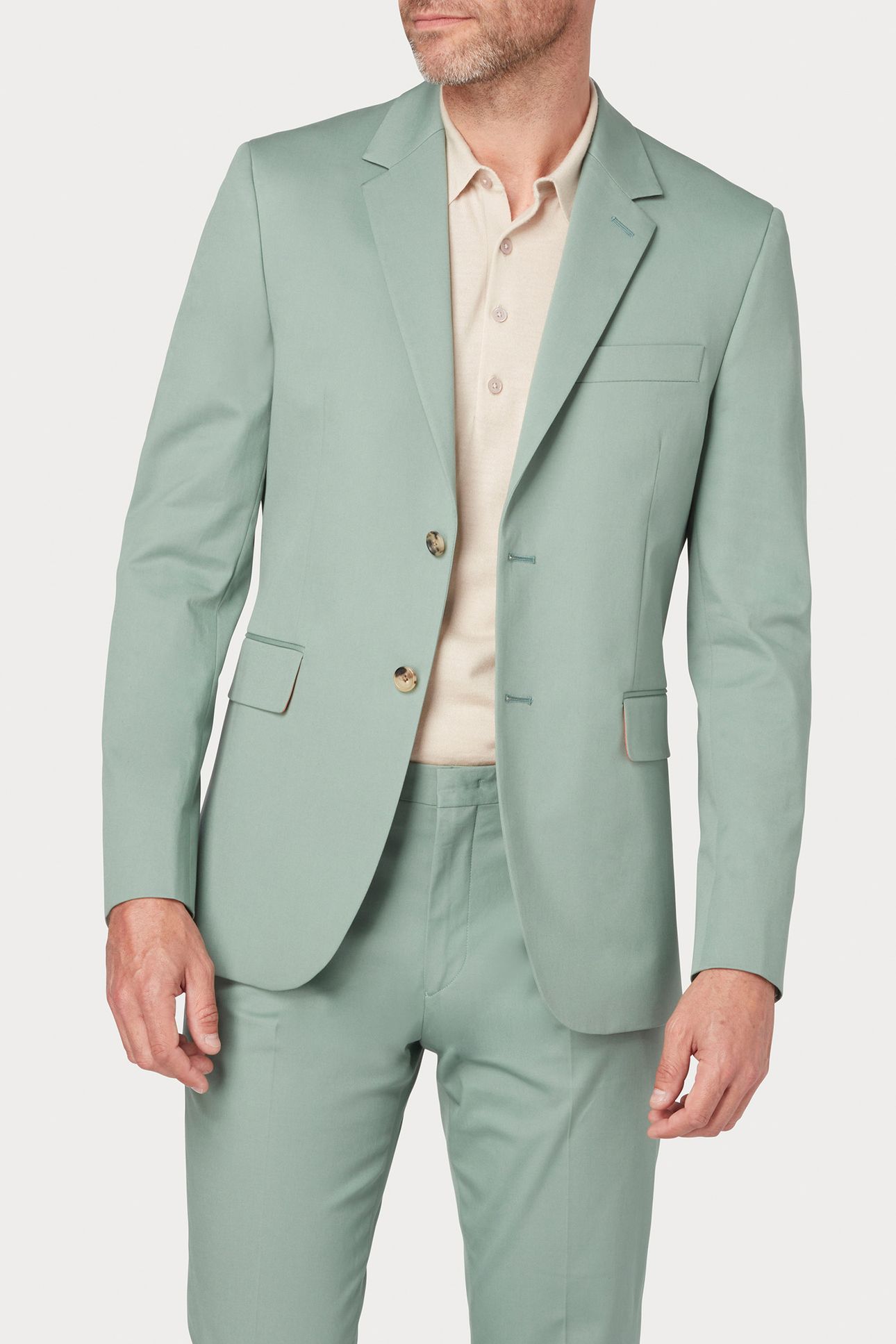2 BUTTON JACKET LT GREYISH GREEN 1