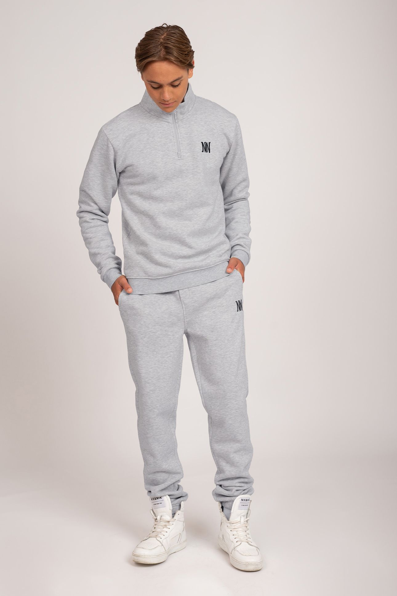 BAXLY SWEATSHIRT GREY MELANGE 1