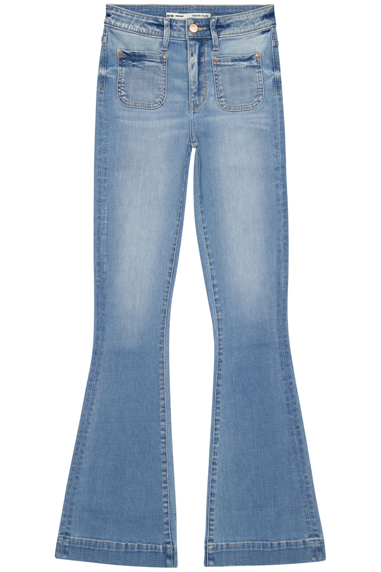 SUNRISE PATCHEDON POCKETS JEANS MID BLUE STONE 1