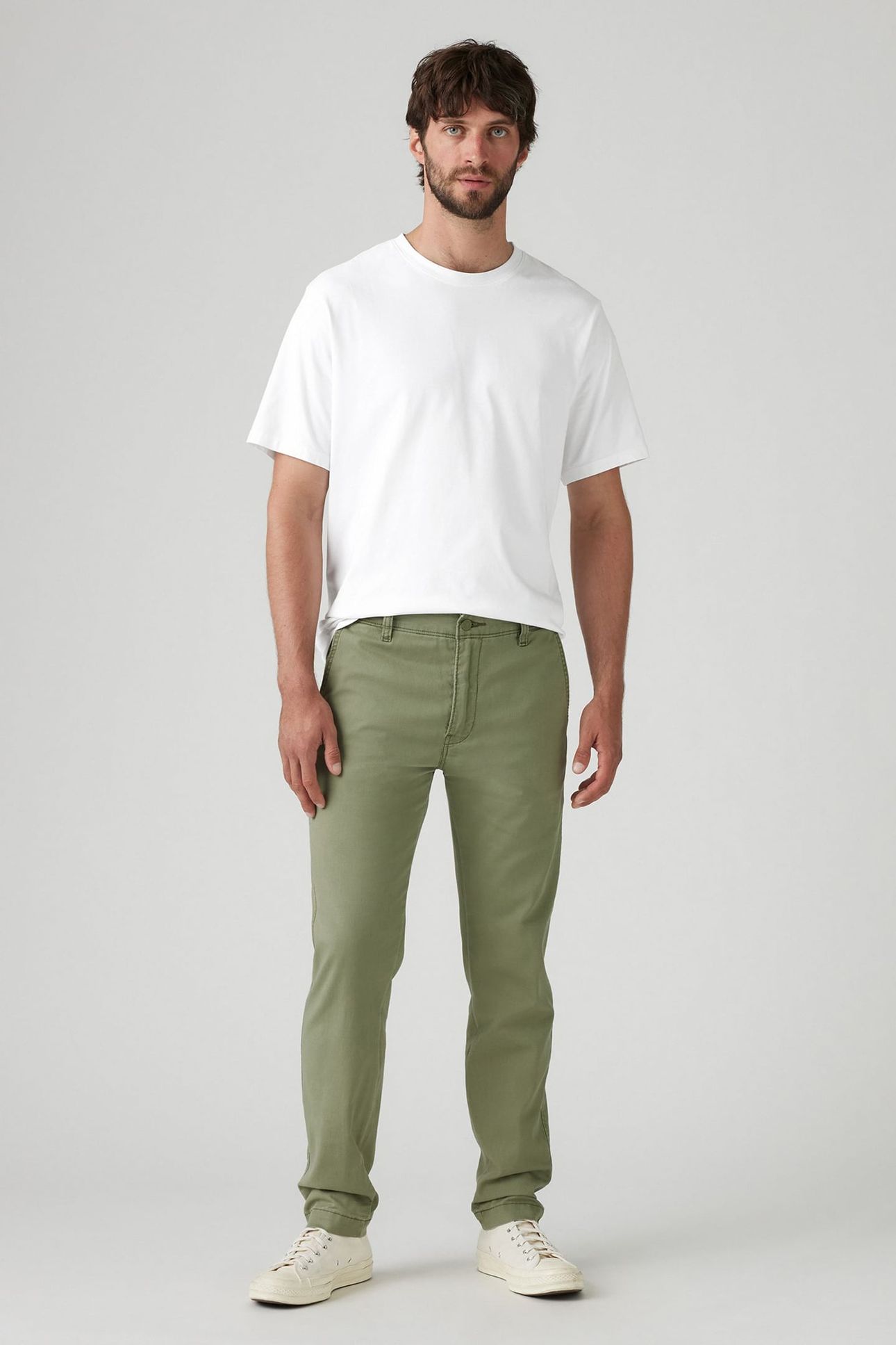 XX CHINO STD II DEEP LICHEN GREEN COTTON 2