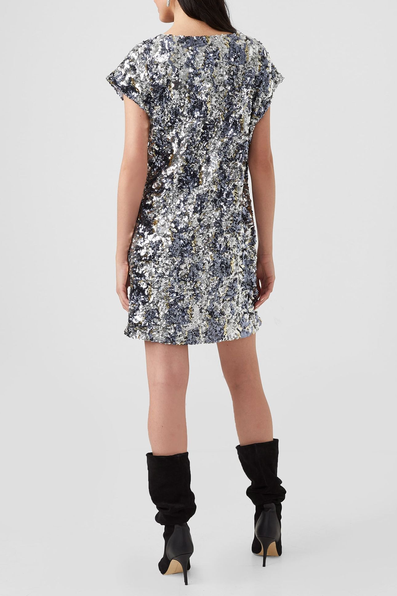 BILAZ CAMO SEQUIN DRESS SILVER 2