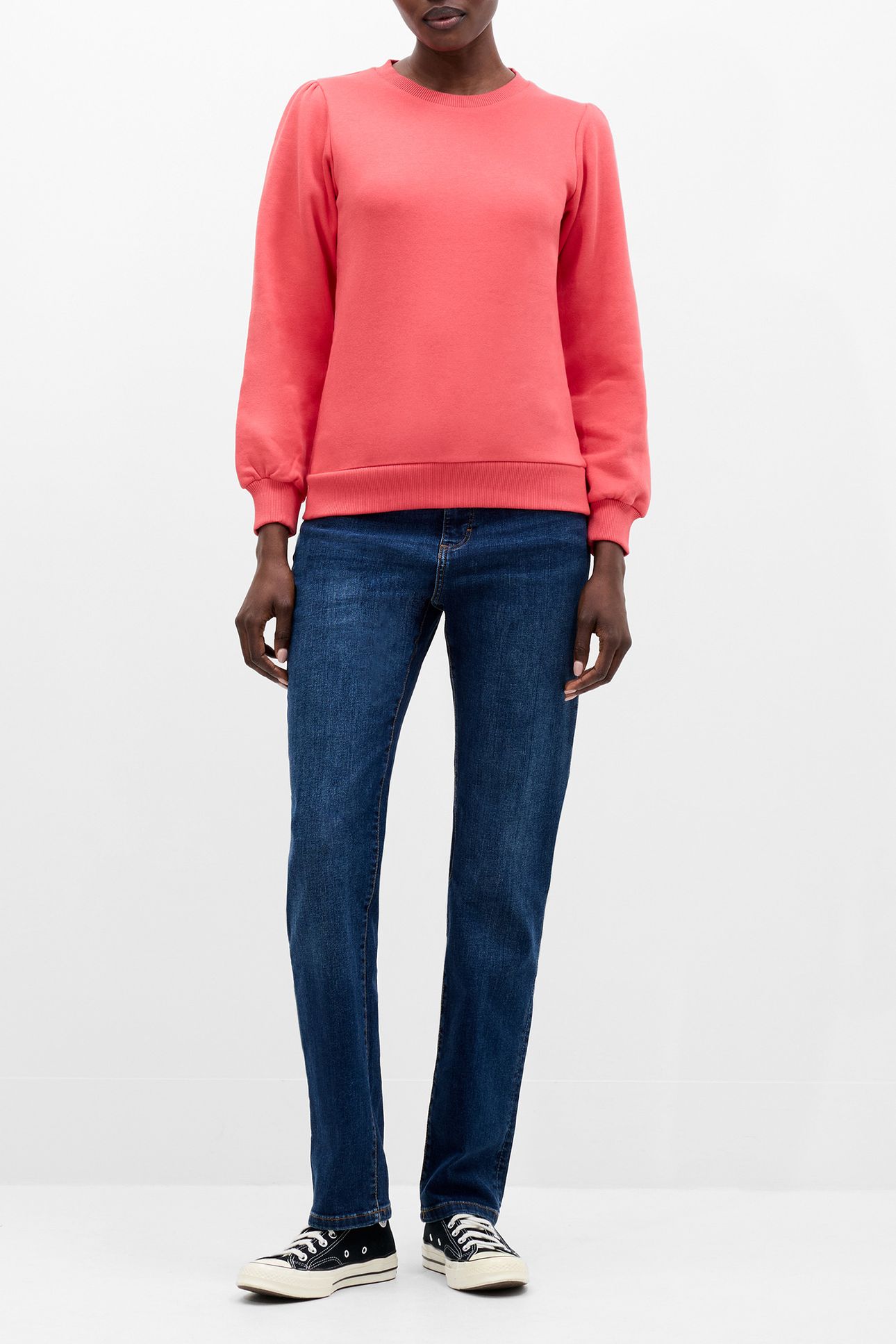 FC PUFF SLEEVE SWEAT CAYENNE RED 2