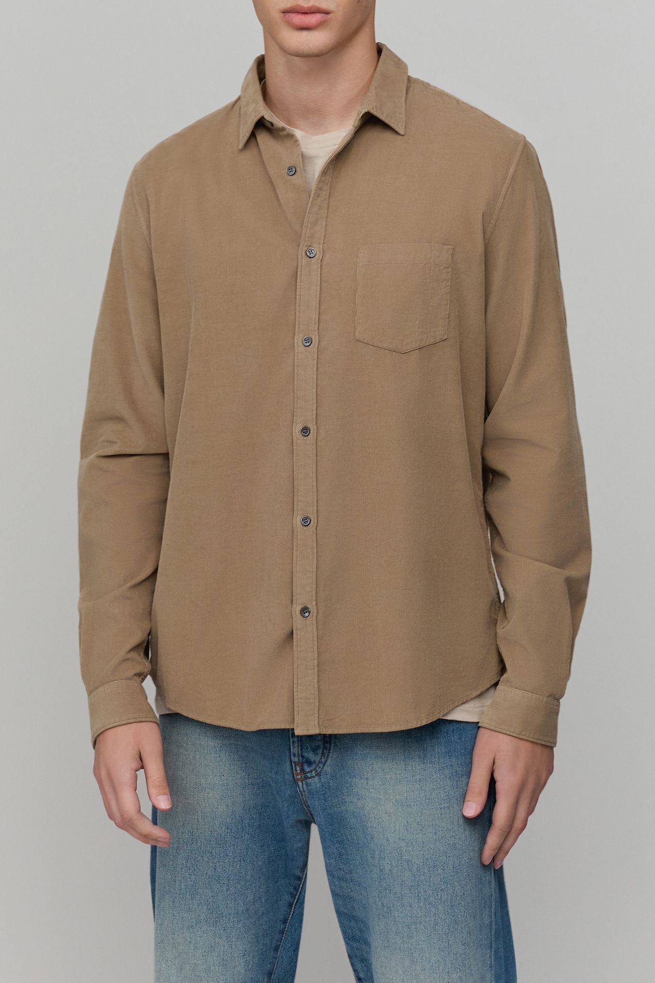 BEIGE VELVET MILLERAIES SHIRT 1