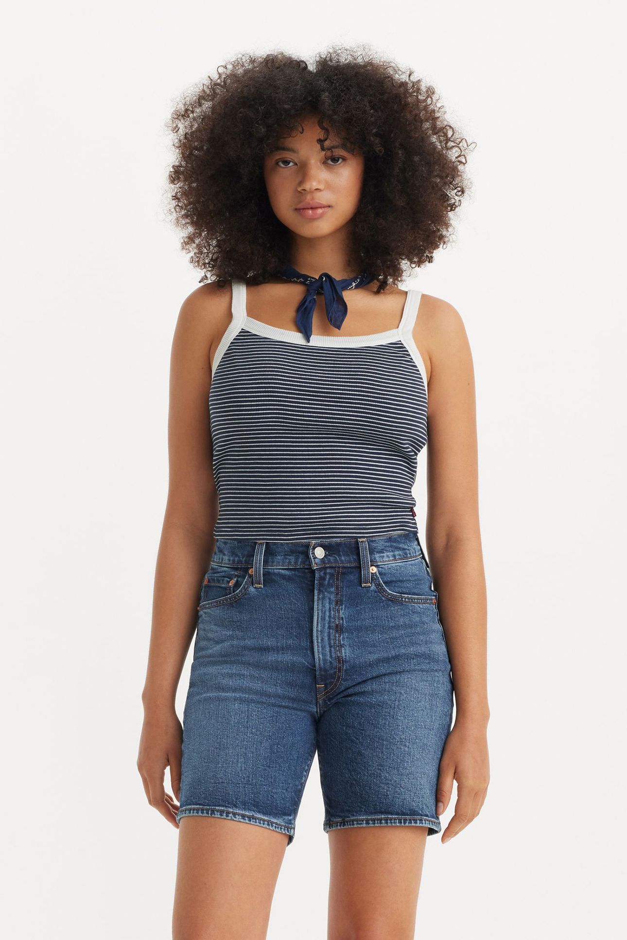 ESSENTIAL SPORTY RIB TNK ANNALISE STRIPE 1