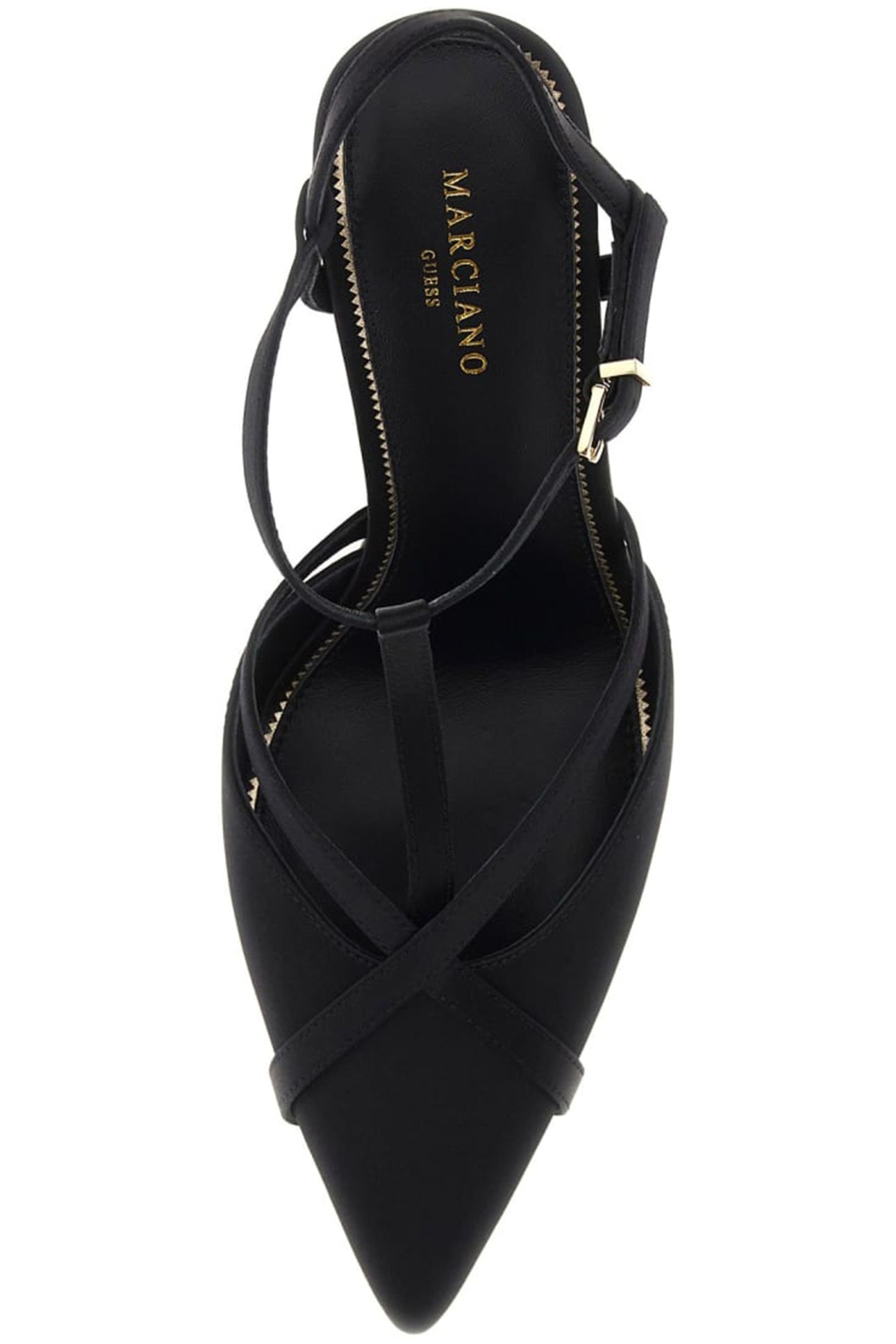 MARCIANO BY GUESS T STRAP PUMP JET BLACK 3