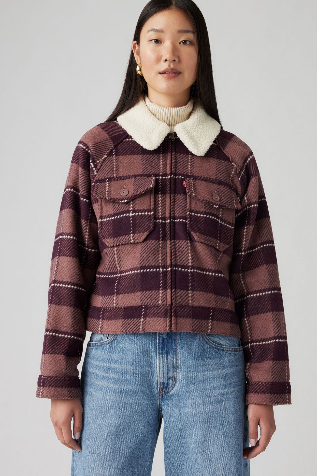 CROPPED PLAID JACKET 1