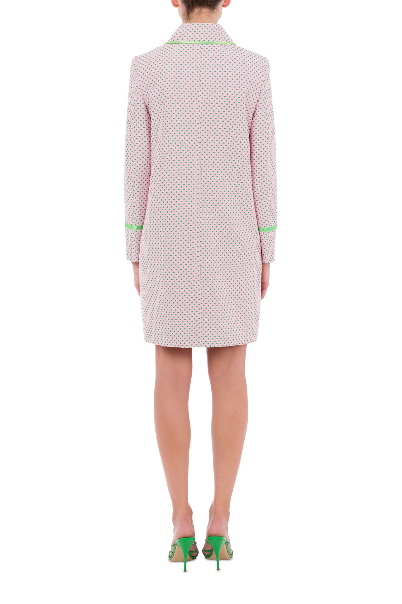 SMALL POLKA DOTS JACQUARD COAT PINK 2