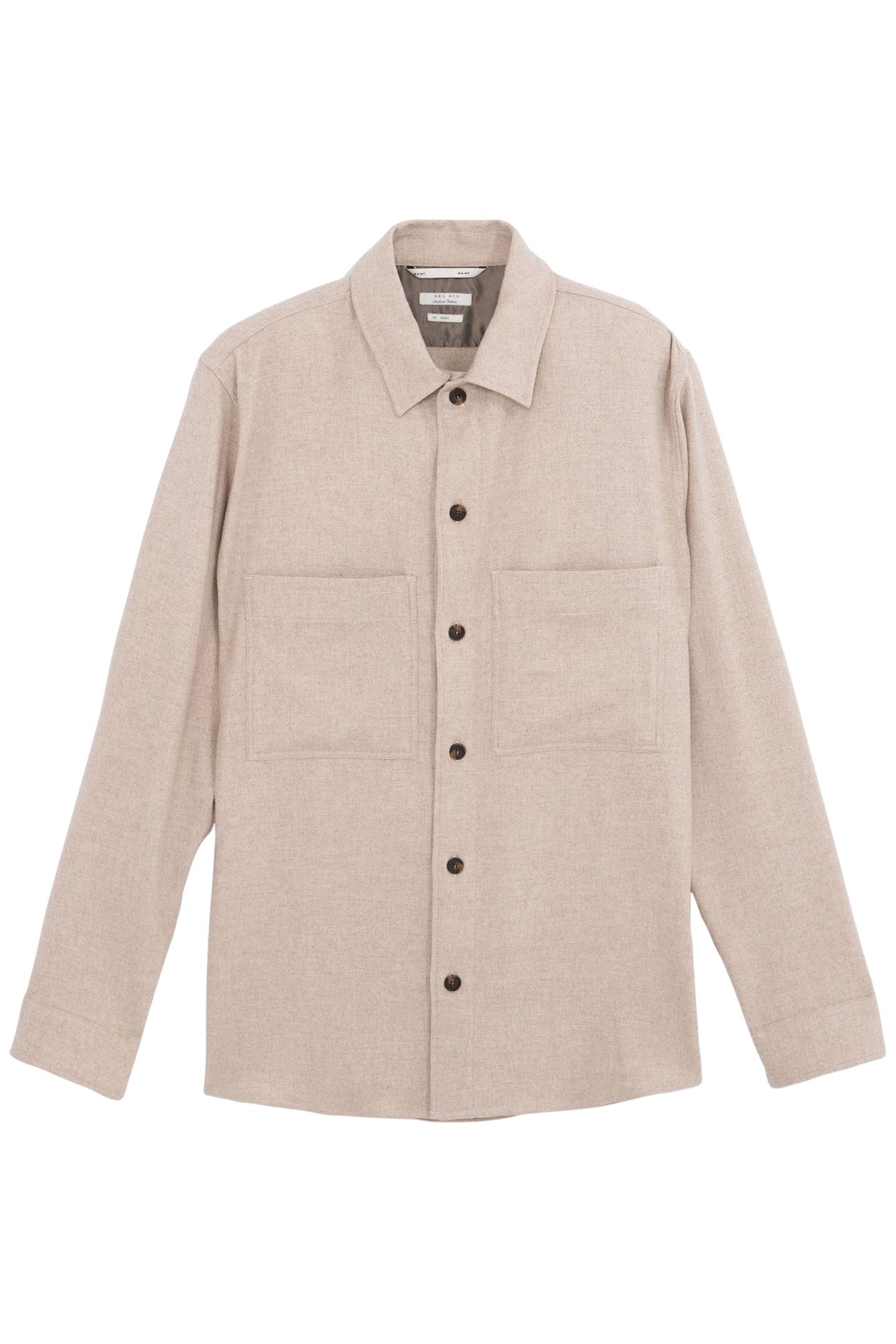 REGULAR NATURAL FLANNEL OVERSHIRT 4