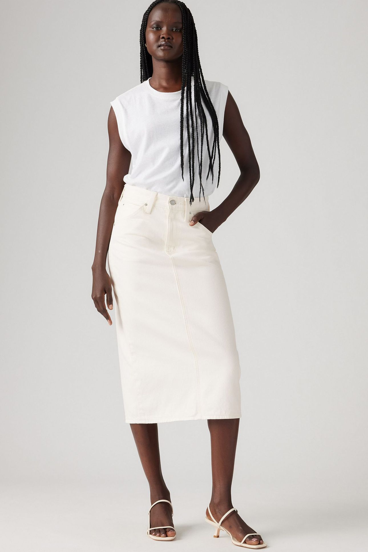 HR BACK SLIT SKIRT SNOWING IN LA 6