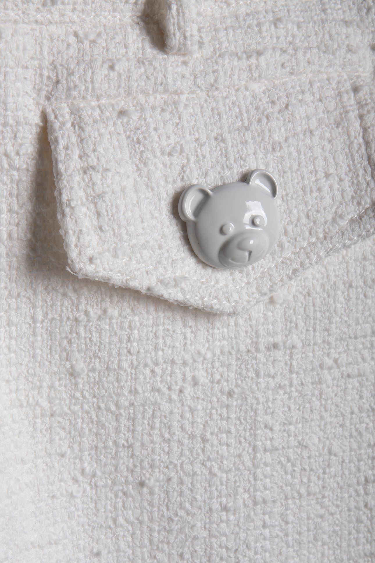 TEDDY BUTTONS TWEED MINI SKIRT WHITE 4