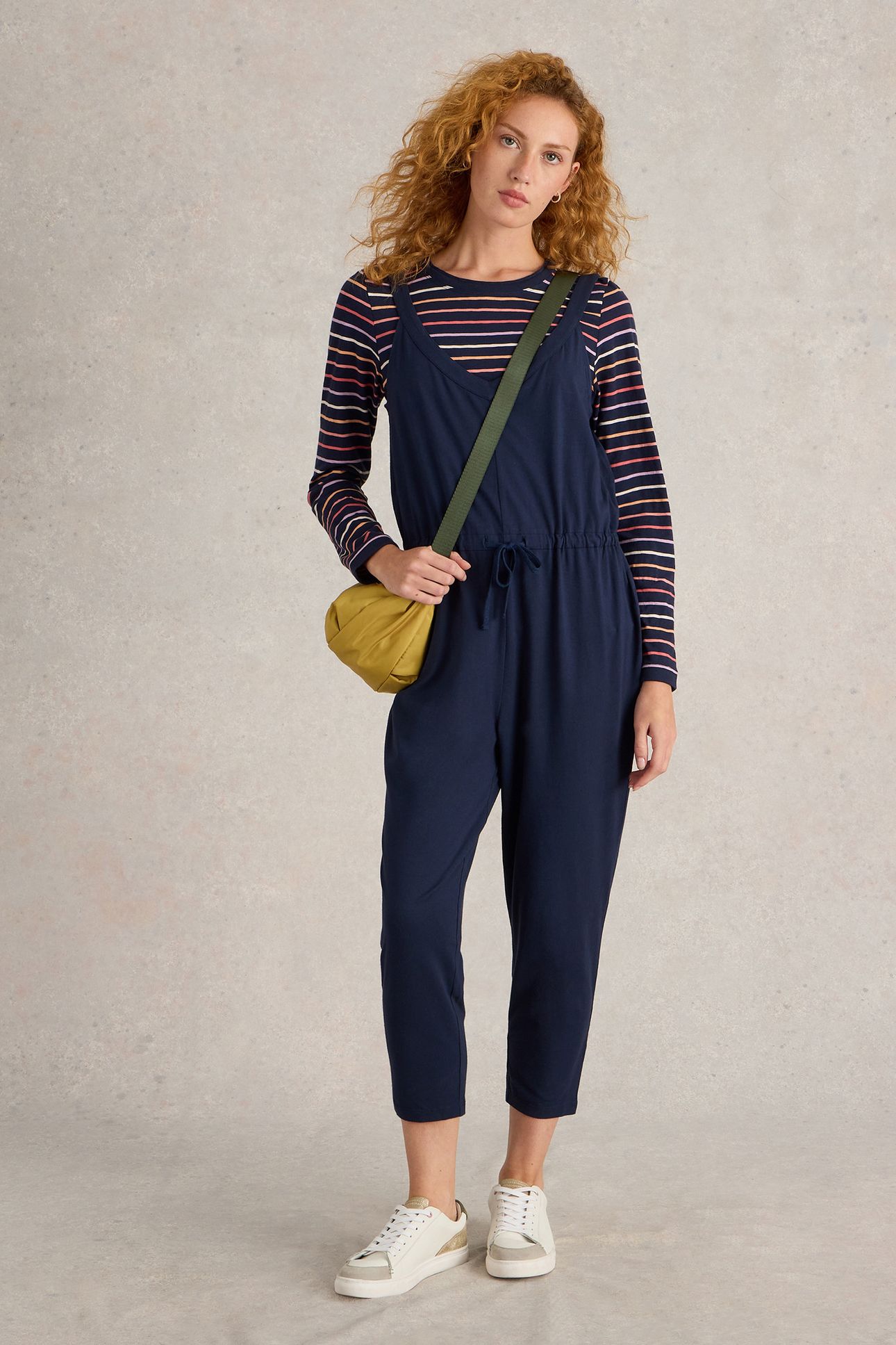 DRAWSTRING JERSEY JUMPSUIT DARK NAVY 3
