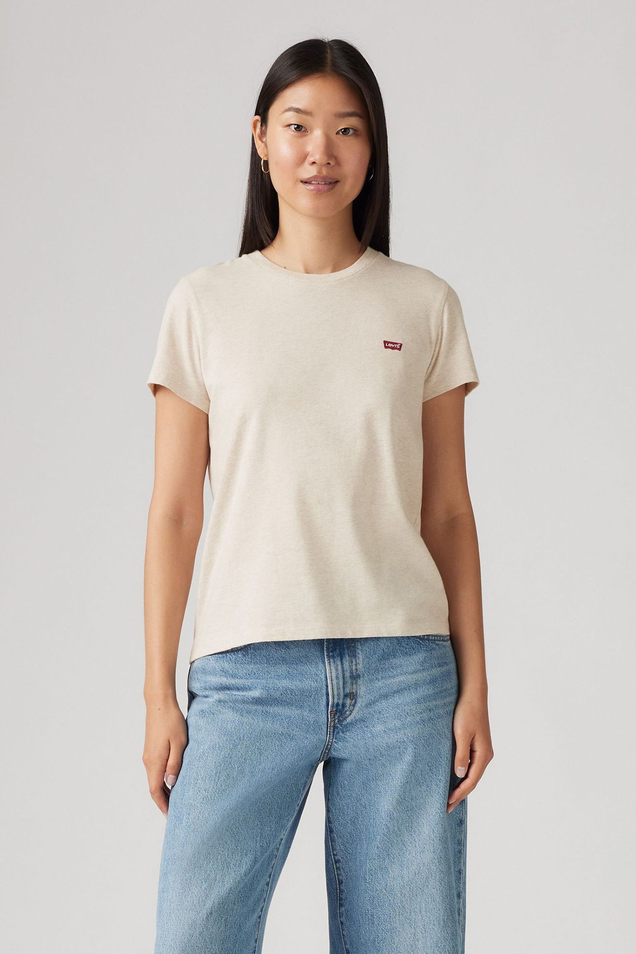 PERFECT TEE OATMEAL HEATHER B0279S 1