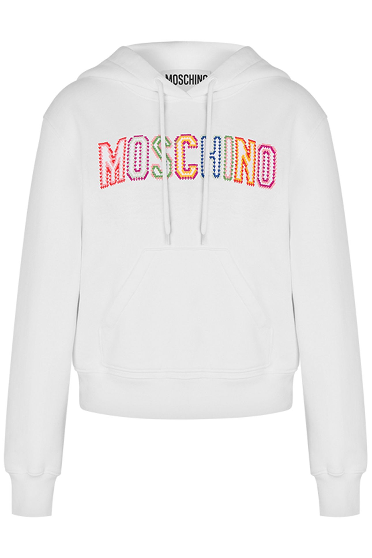 CROCHET LOGO ORGANIC COTTON SWEATSHIRT WHITE 3