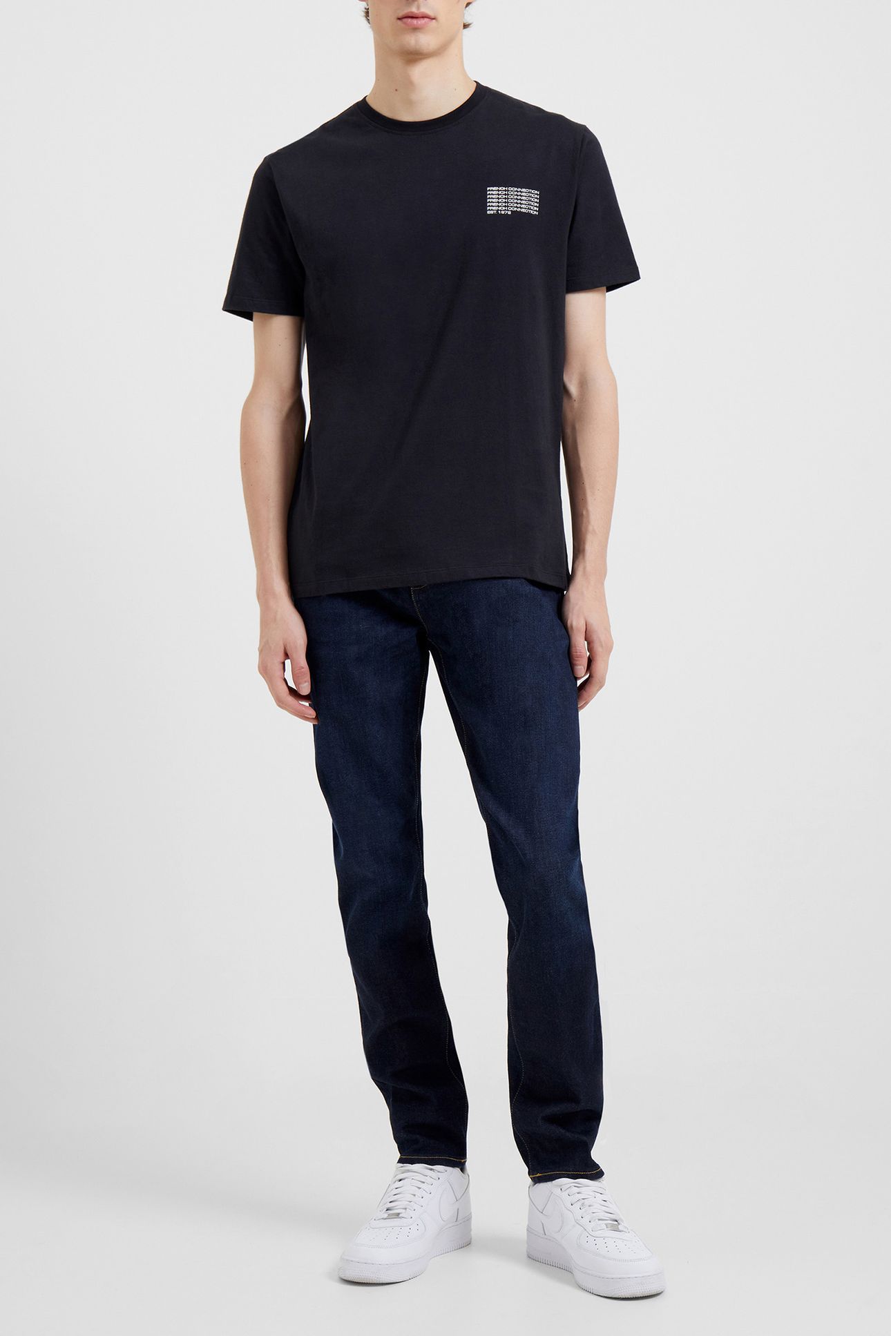FRENCH CONNECTION REPEAT T SHR BLACK ONYX 1