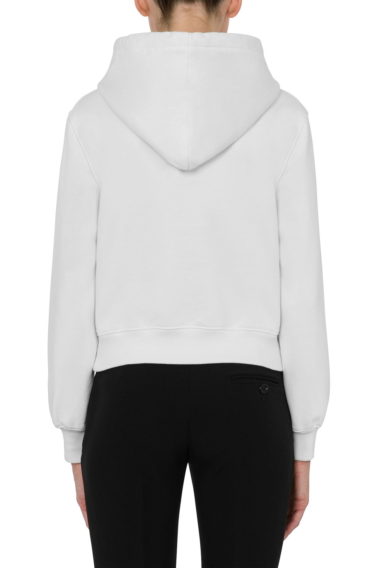 CROCHET LOGO ORGANIC COTTON SWEATSHIRT WHITE 2