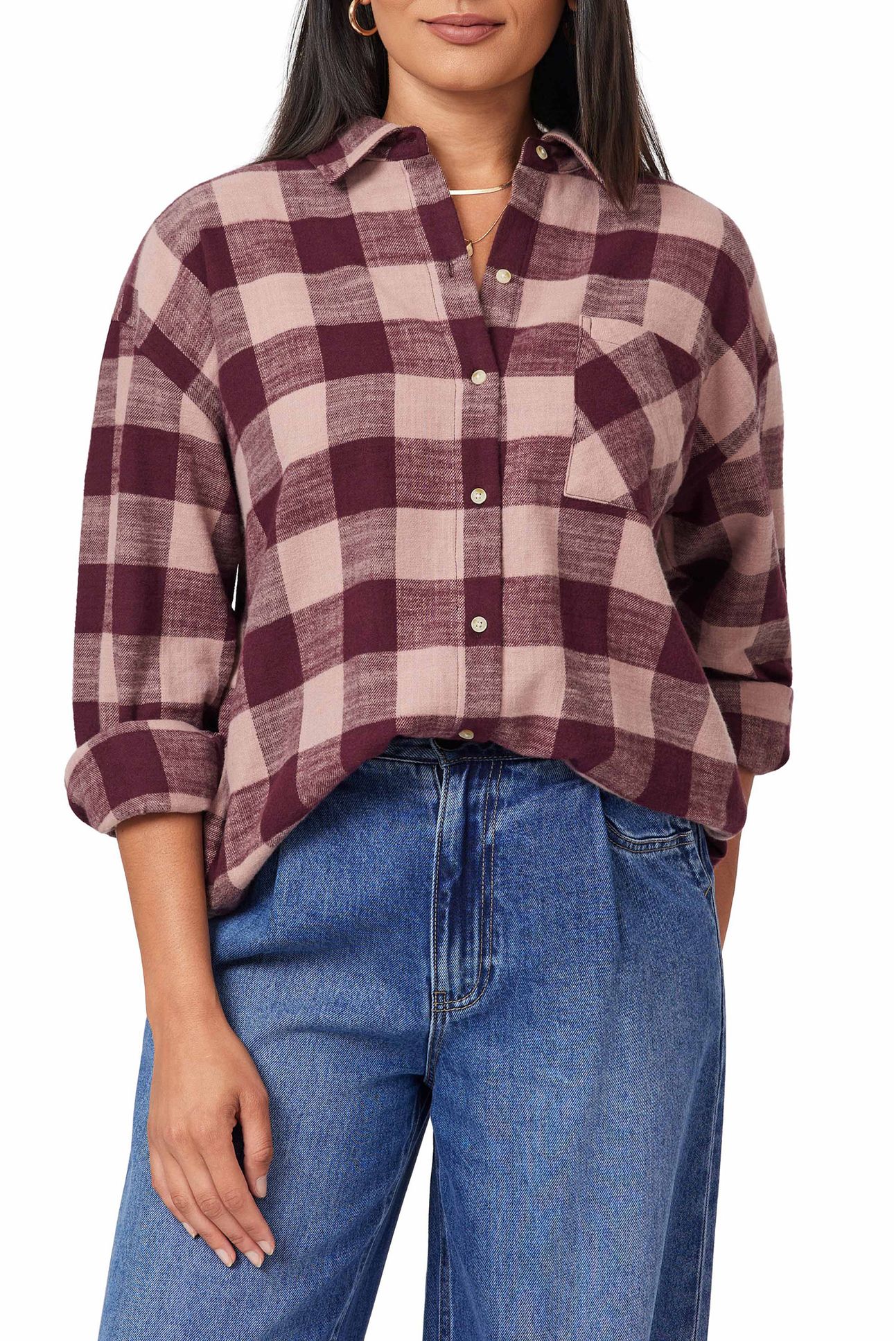 OVERSIZED SHIRT WINETASTING BUFFALO CHECK 1
