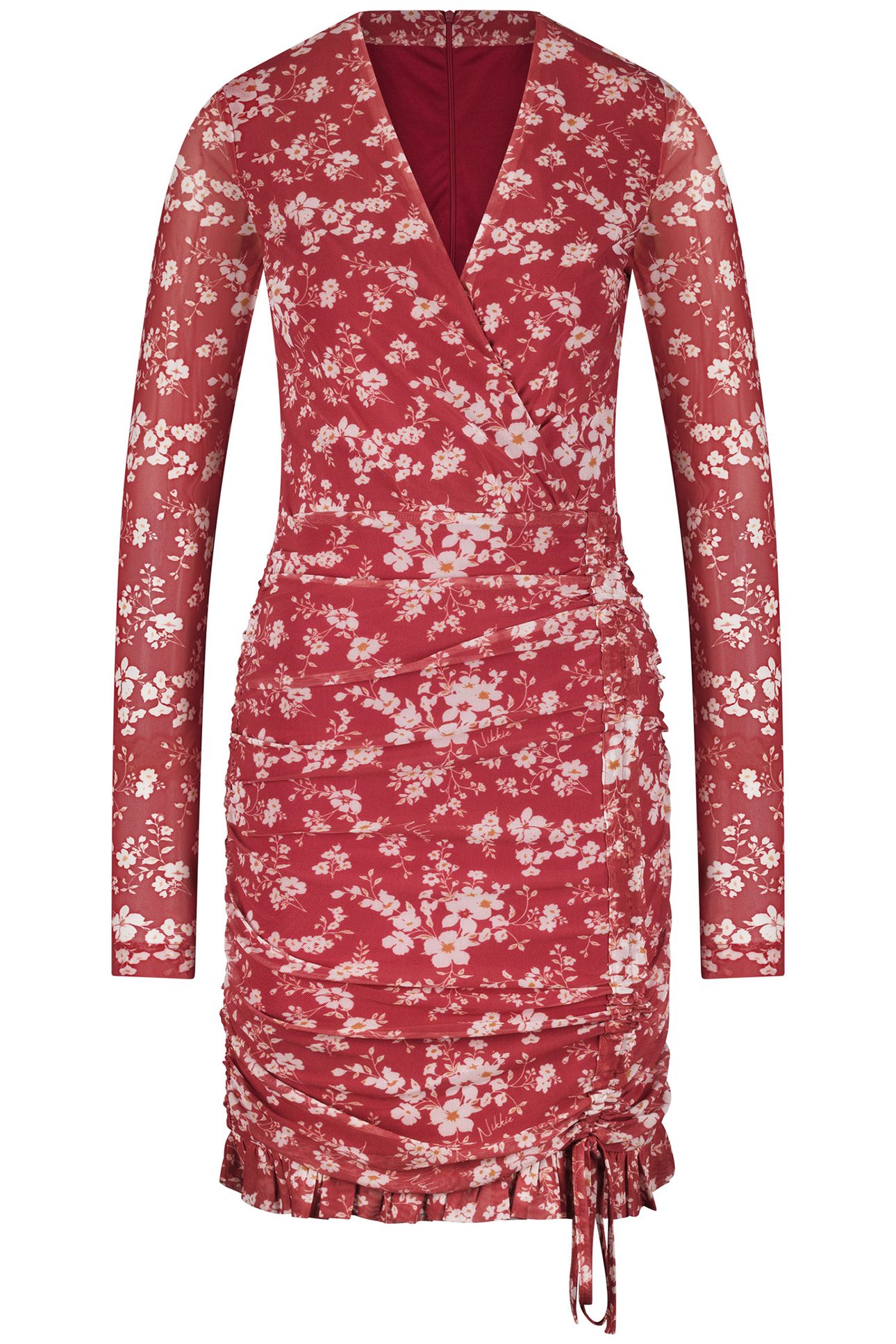 FLOWER DRESS OFF WHITE/CANDY RED 1