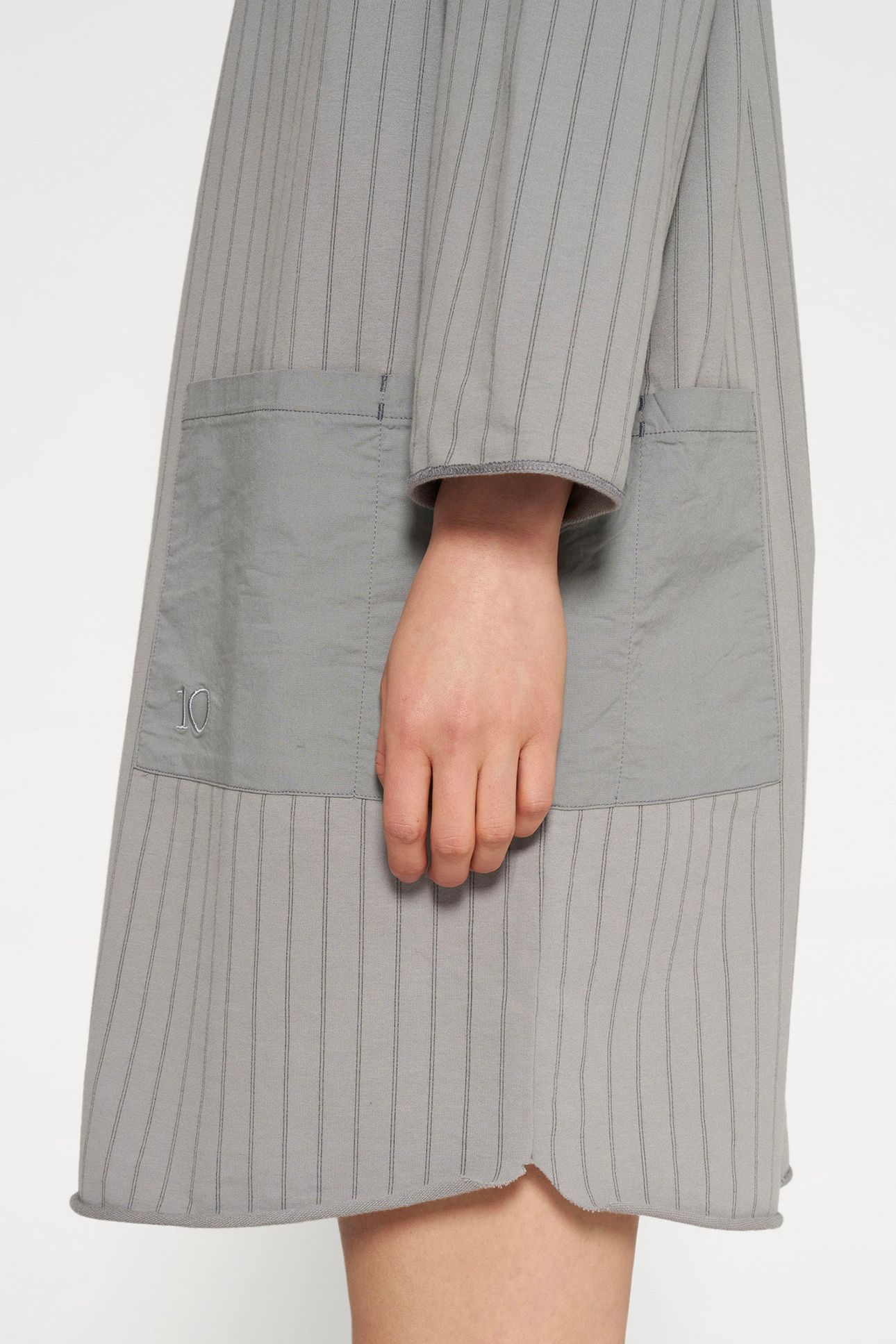 SWEAT DRESS PINSTRIPE GRAPHITE 6