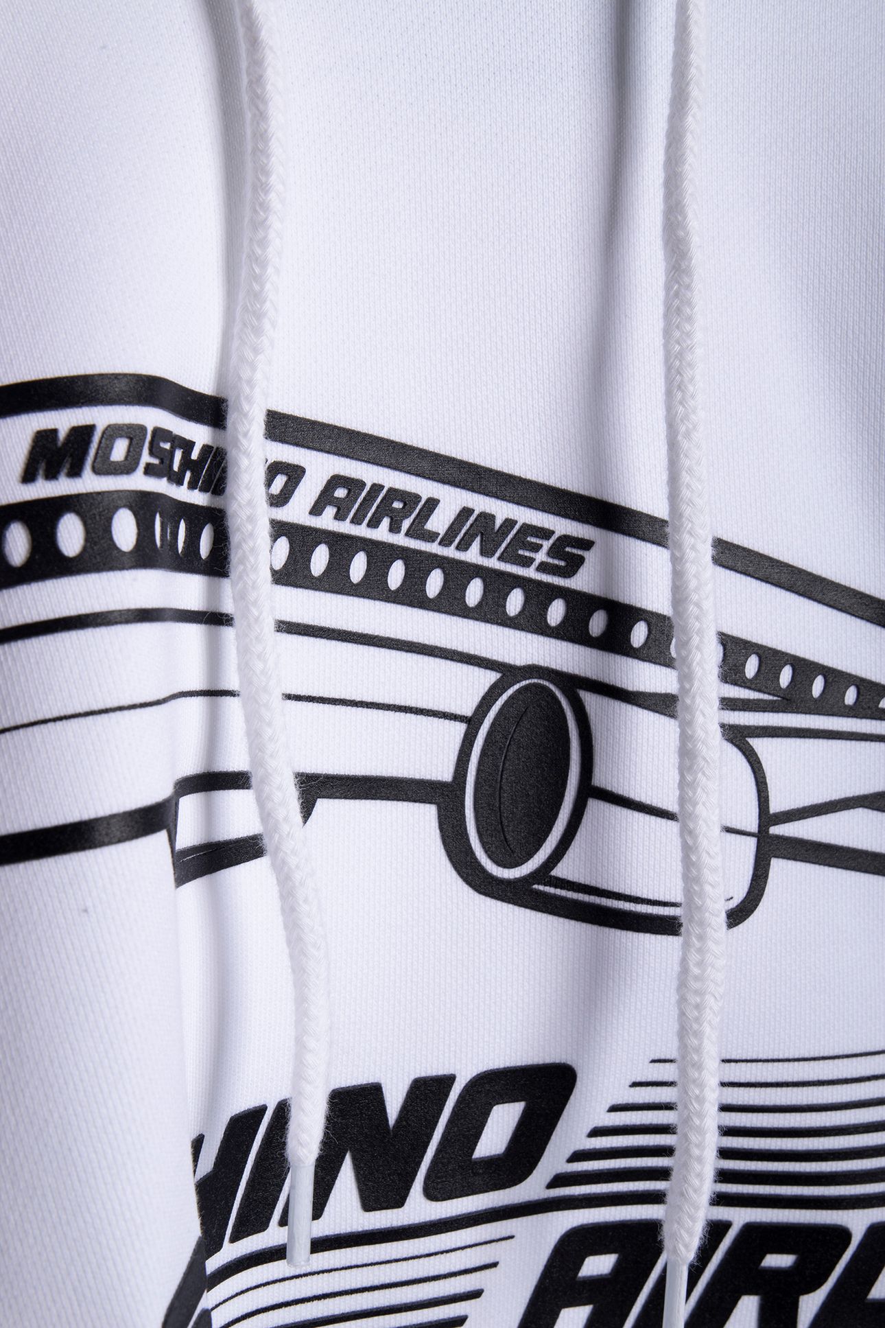 MOSCHINO AIRLINES ORGANIC COTTON SWEATSHIRT WHITE 4