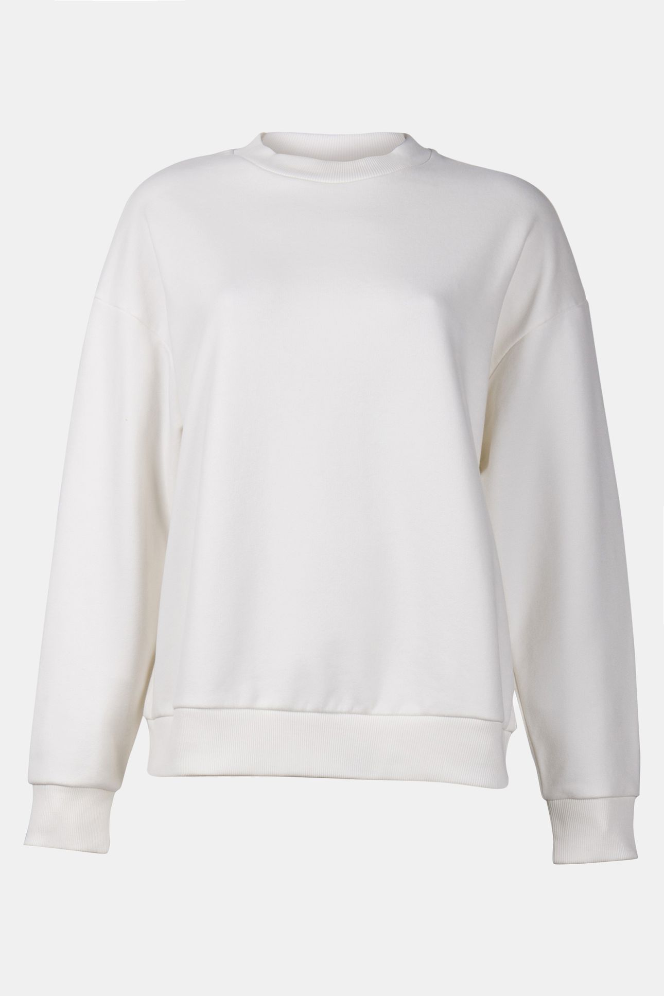 ORGANIC FELPA CREW PEARL WHITE 3