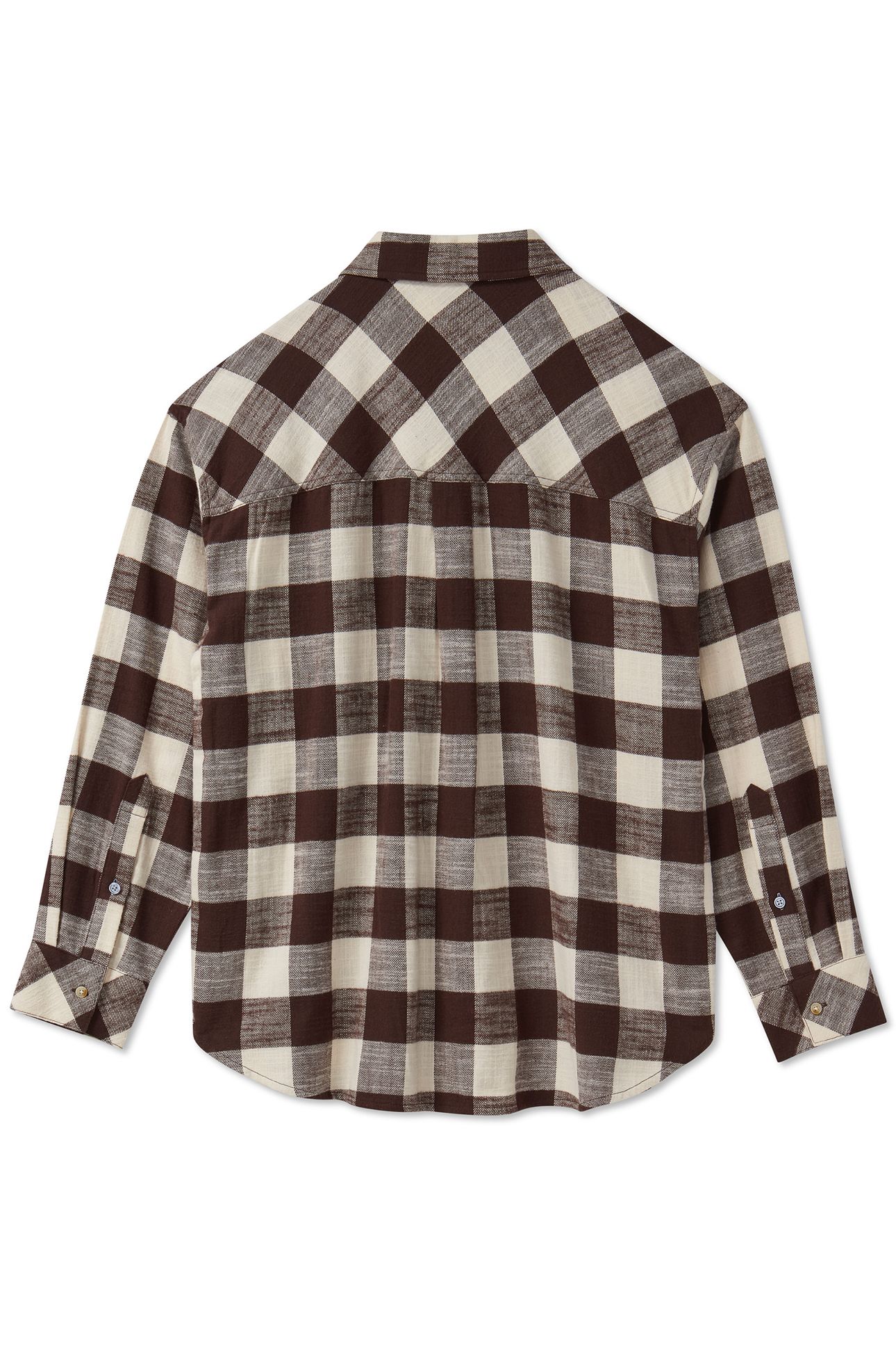 OVERSIZED SHIRT SEAL BROWN/BUFFALO CHECK 5
