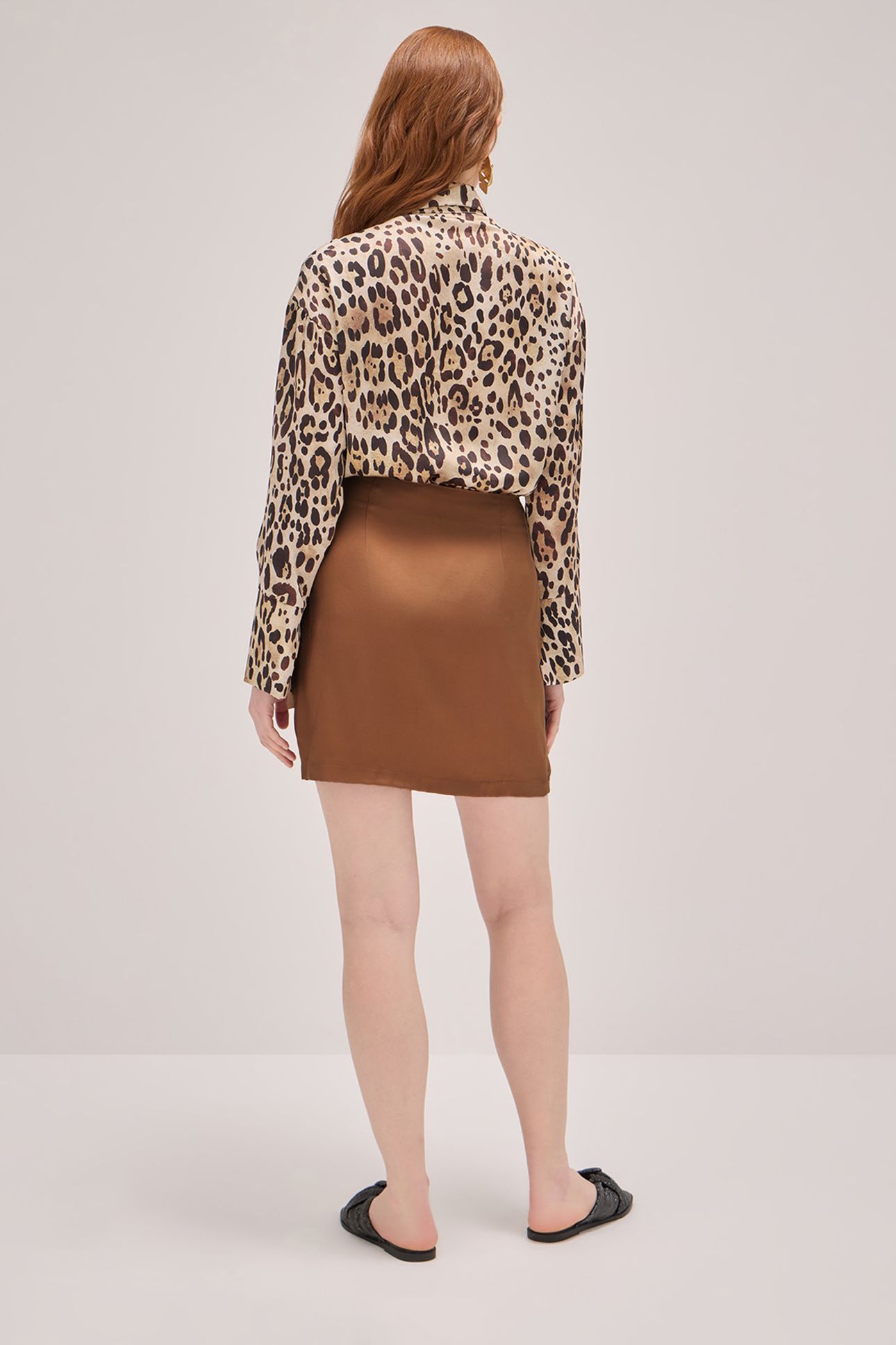 SHORT SKIRT WITH KNOT BEIGE 3