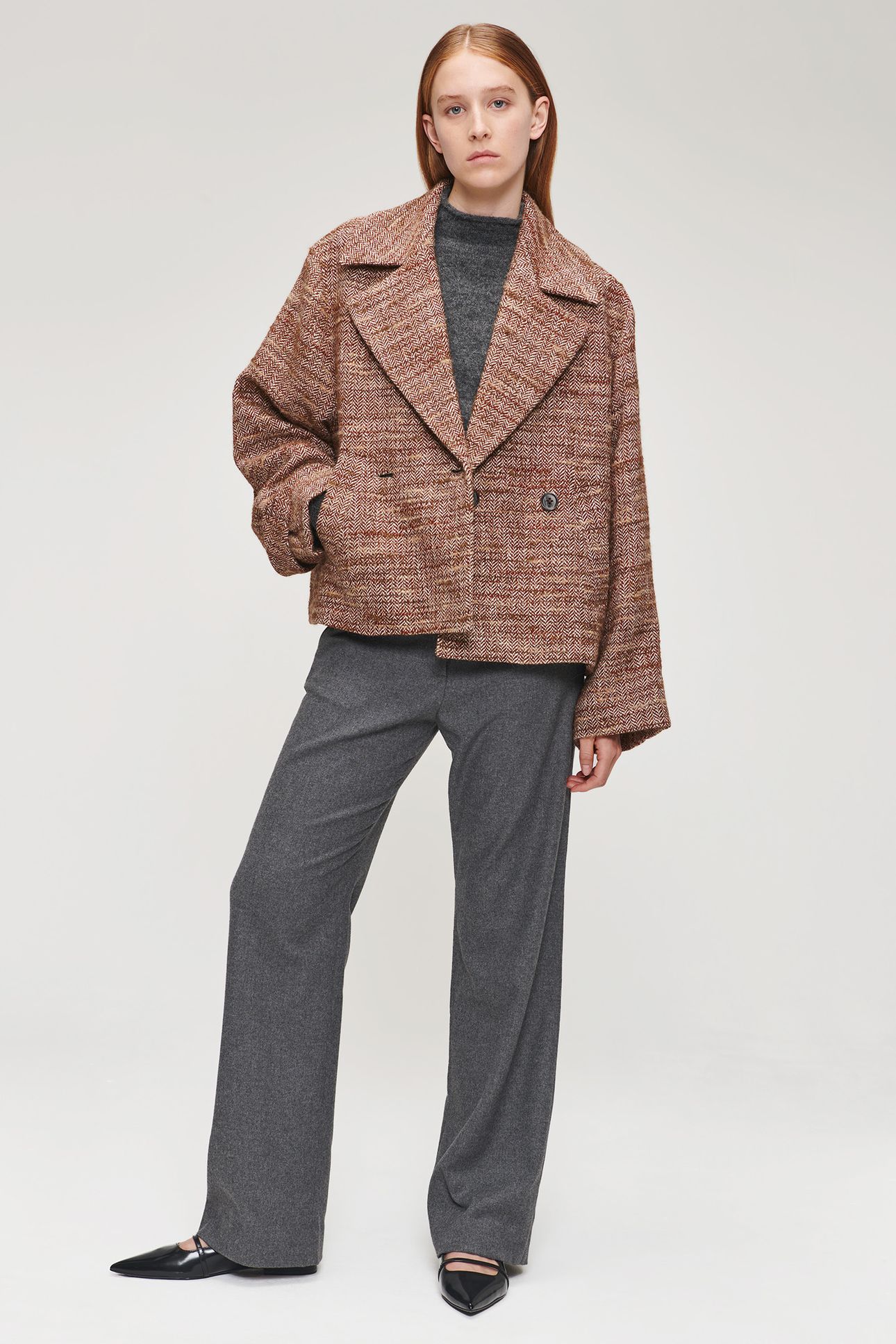 COTTON WOOL SHORT COAT HAZEL 5