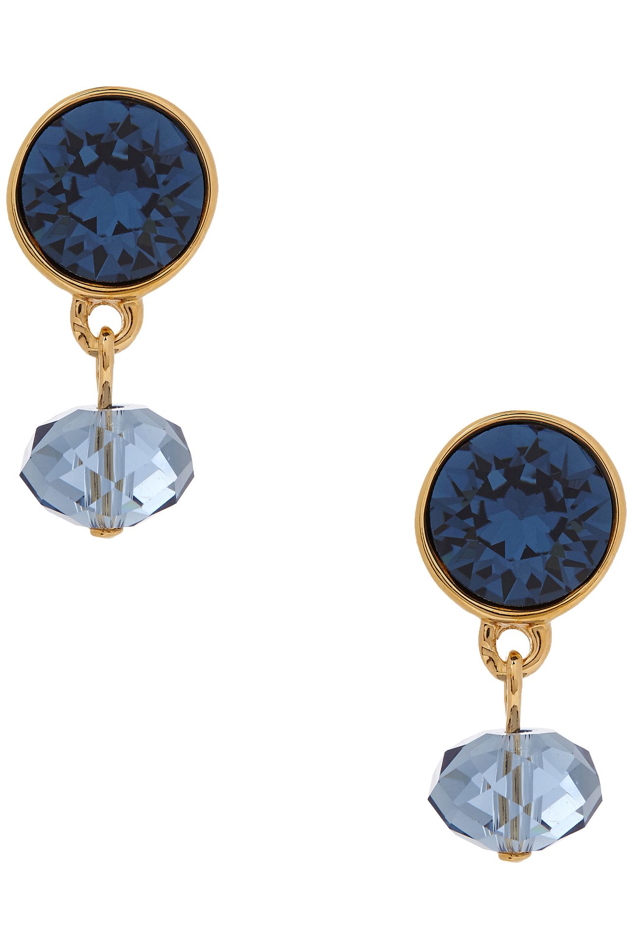 BLUE CRYSTAL EARPINS BLUE 1