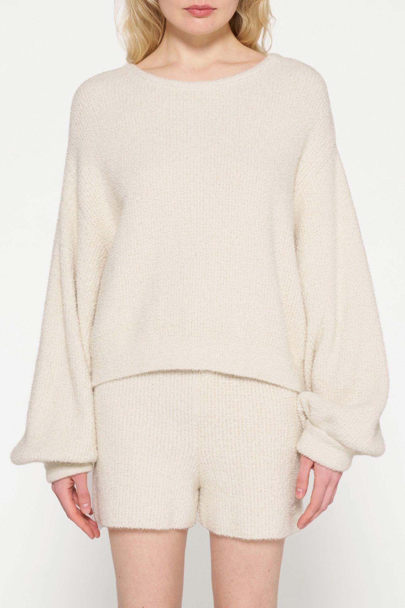 BOUCLE KNIT SHORTS LIGHT NATURAL 5