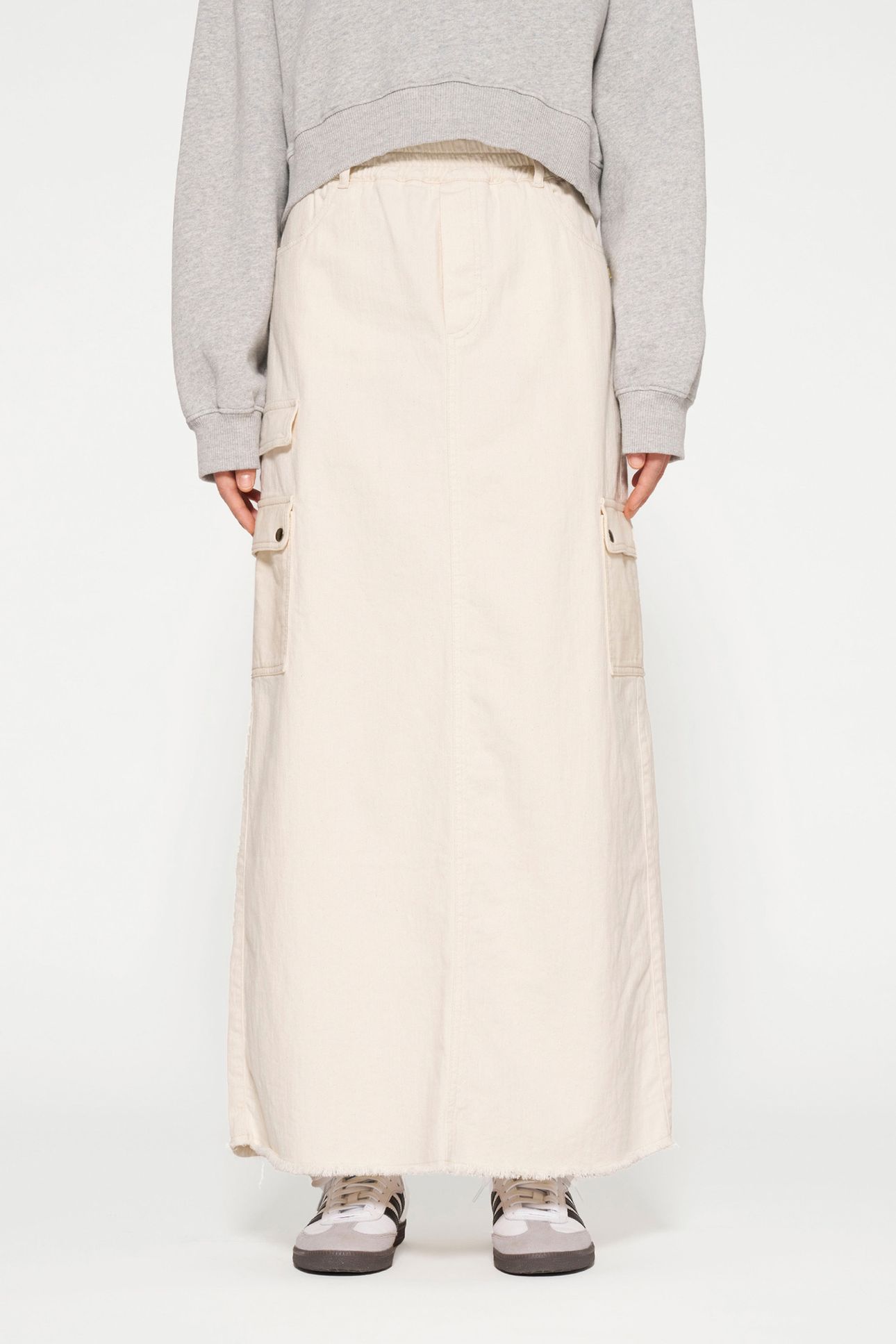 MAXI SKIRT TWILL ECRU 1