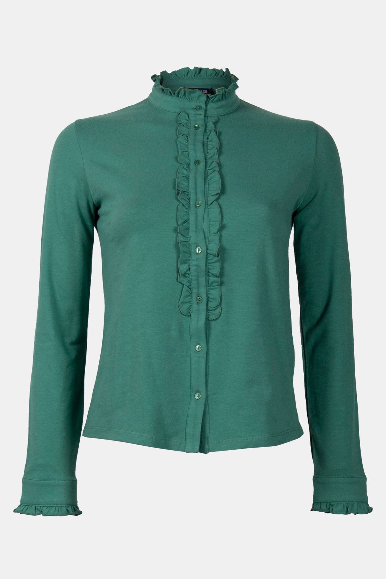 MOCK NECK SHIRT LS + FRILLS 3