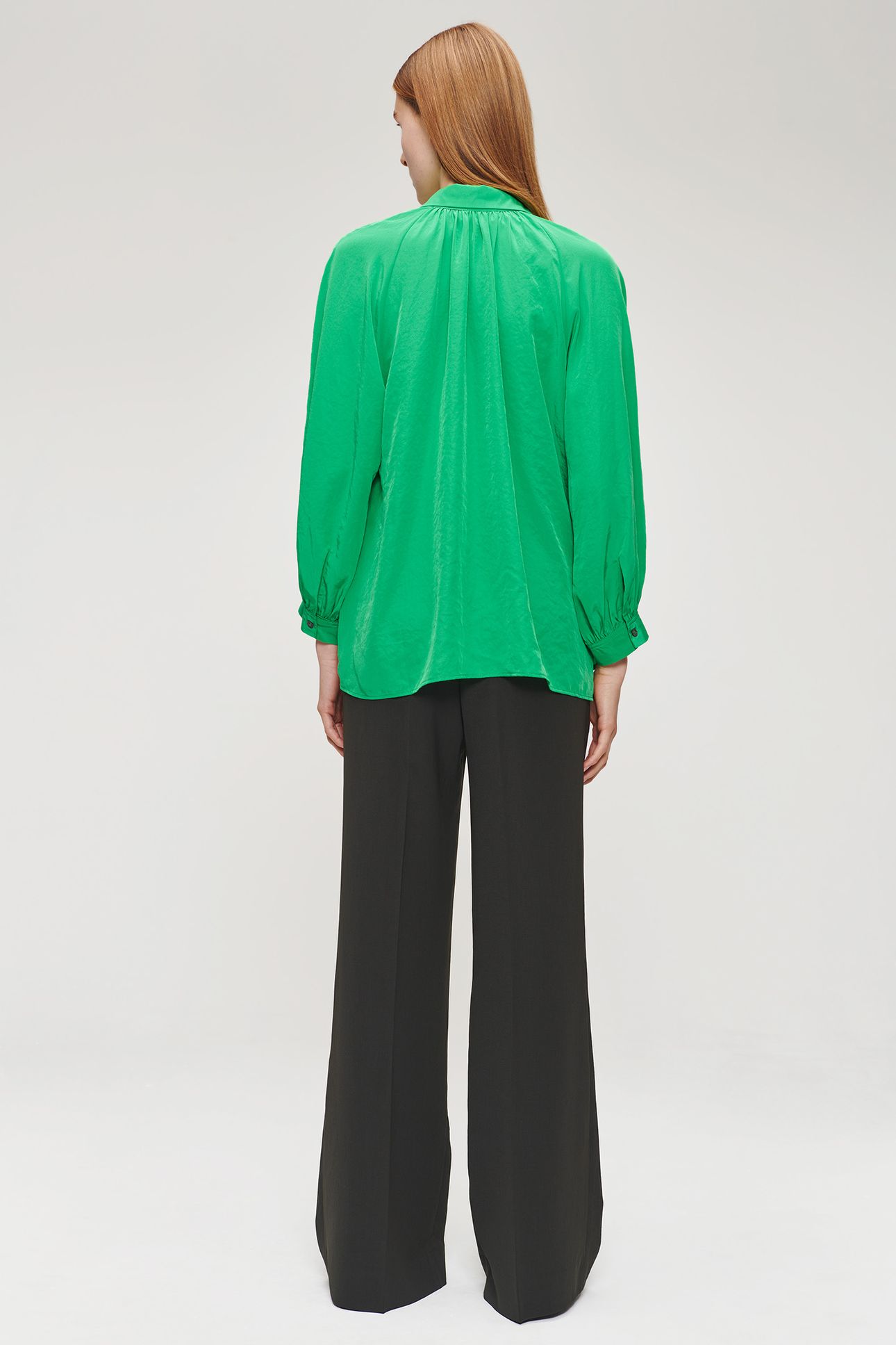 TECHNOSILK OVERSIZED BLOUSE VIVID GREEN 4