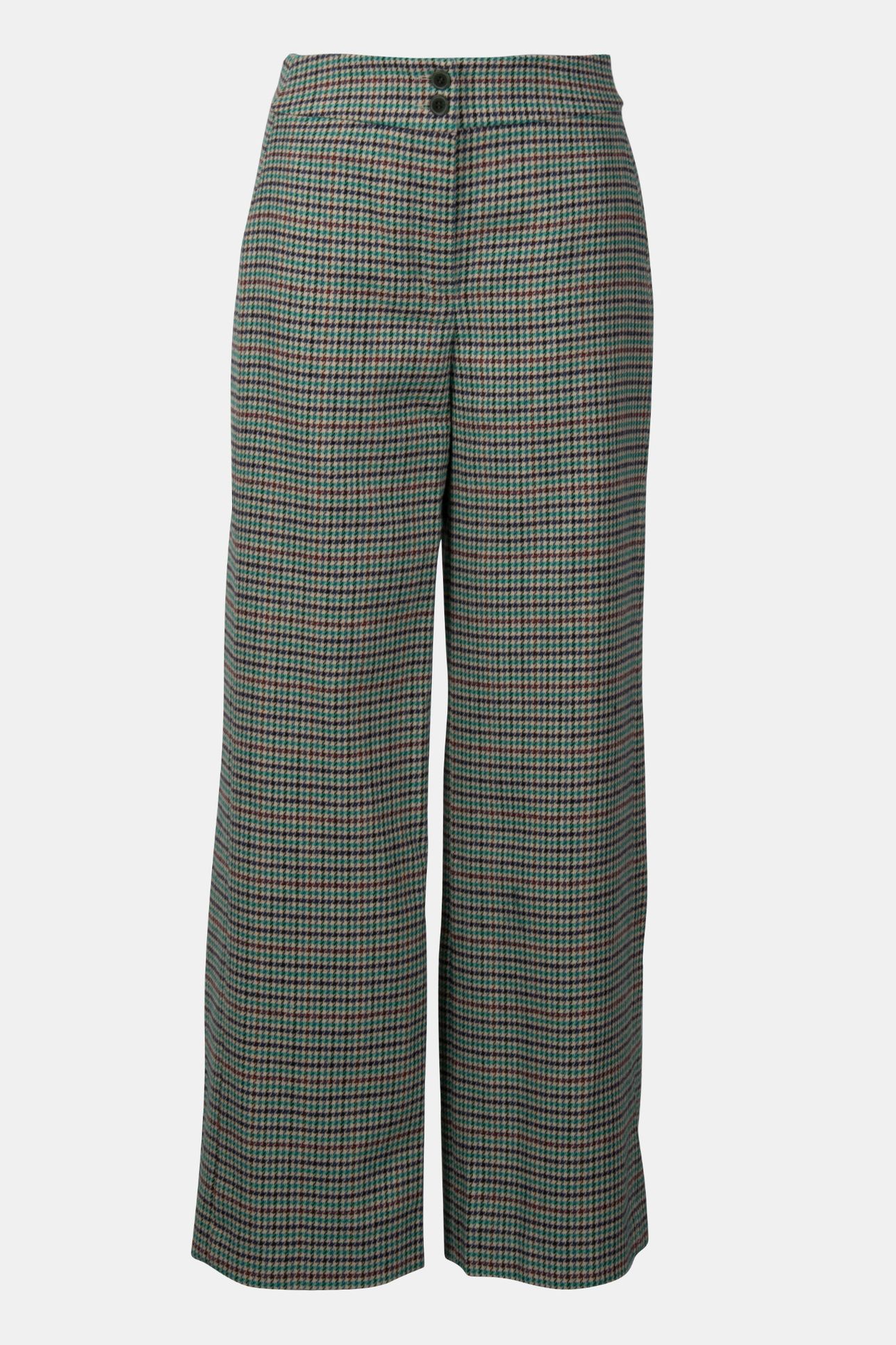 MULTI CHECKED WIDE LEG PANTS 3