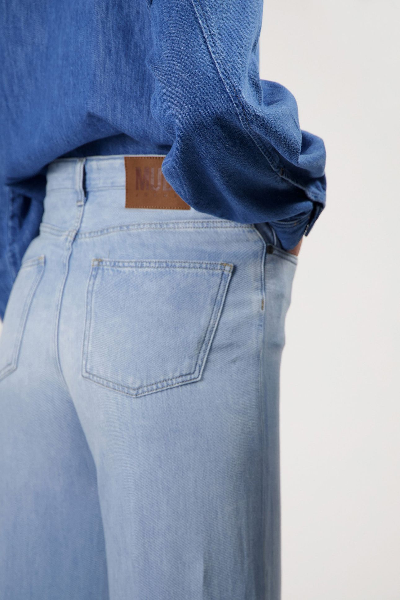 REESE DENIM SHIRT - MEDIUM STONE MEDIUM STONE 6