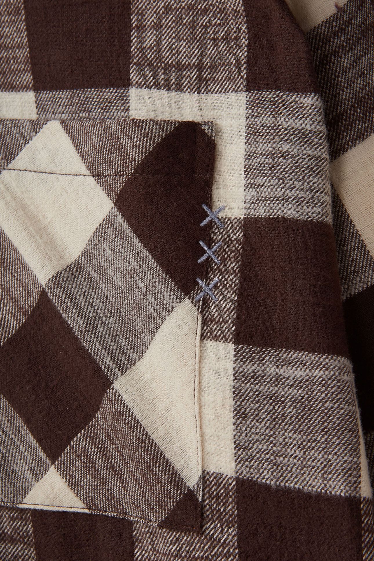 OVERSIZED SHIRT SEAL BROWN/BUFFALO CHECK 9