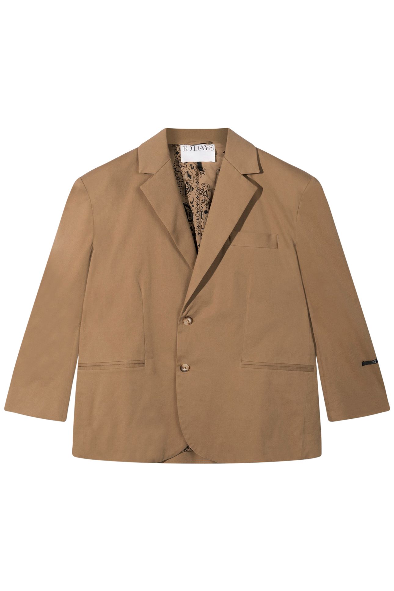 OVERSIZED BLAZER TWILL CEDAR BROWN 4