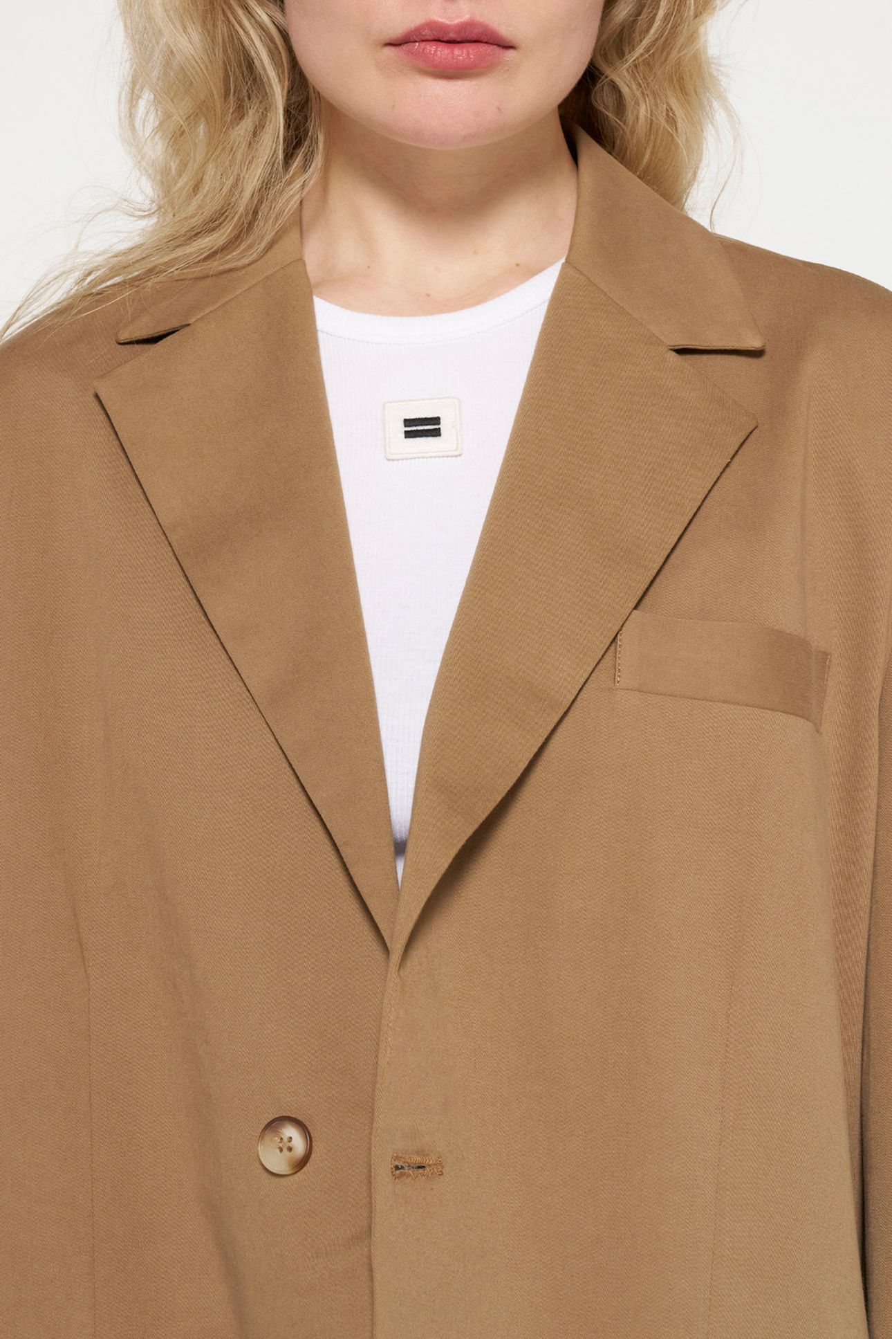 OVERSIZED BLAZER TWILL CEDAR BROWN 6