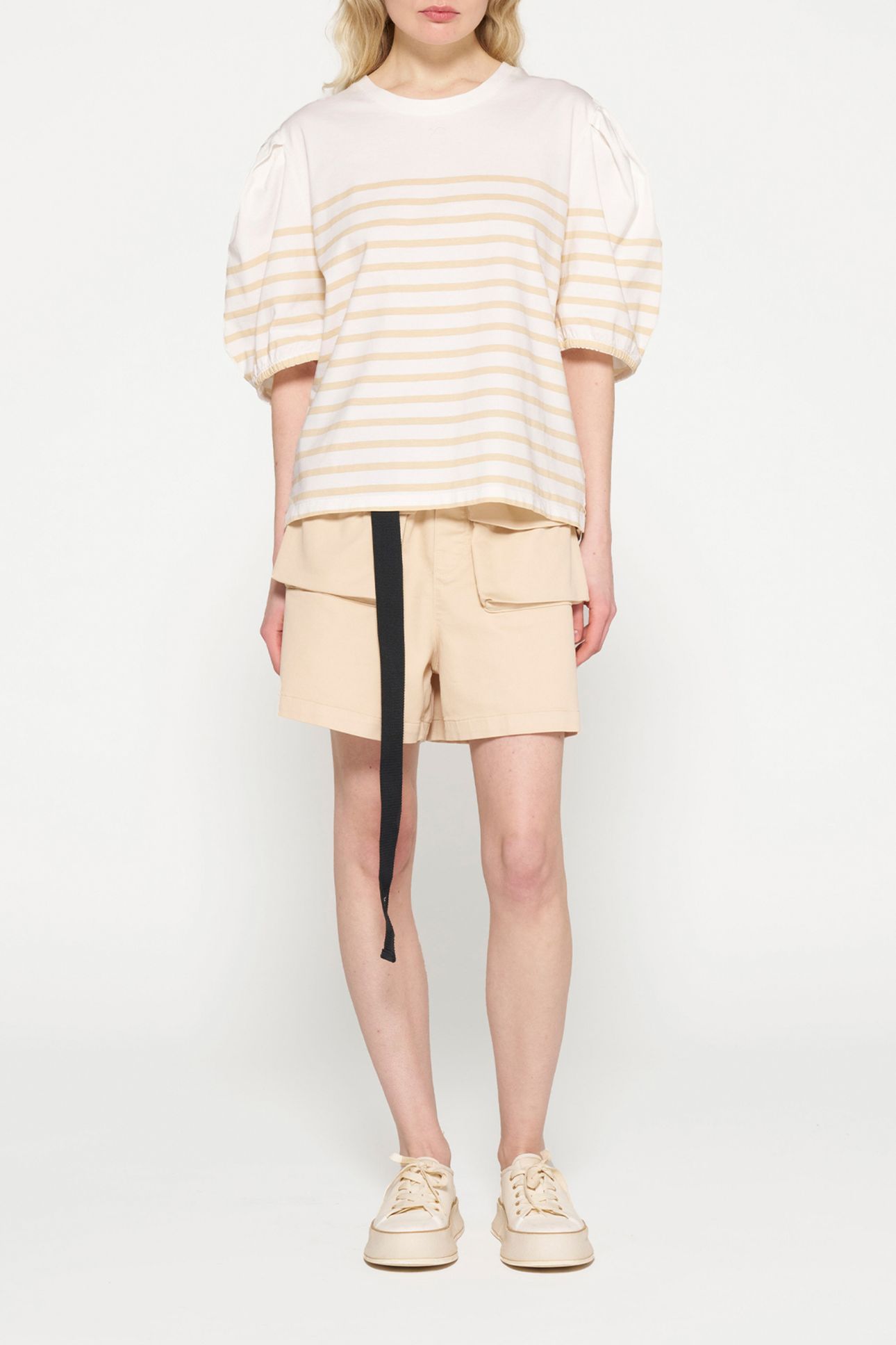 BALLOON SLEEVE TEE STRIPES ECRU/NATURAL 2