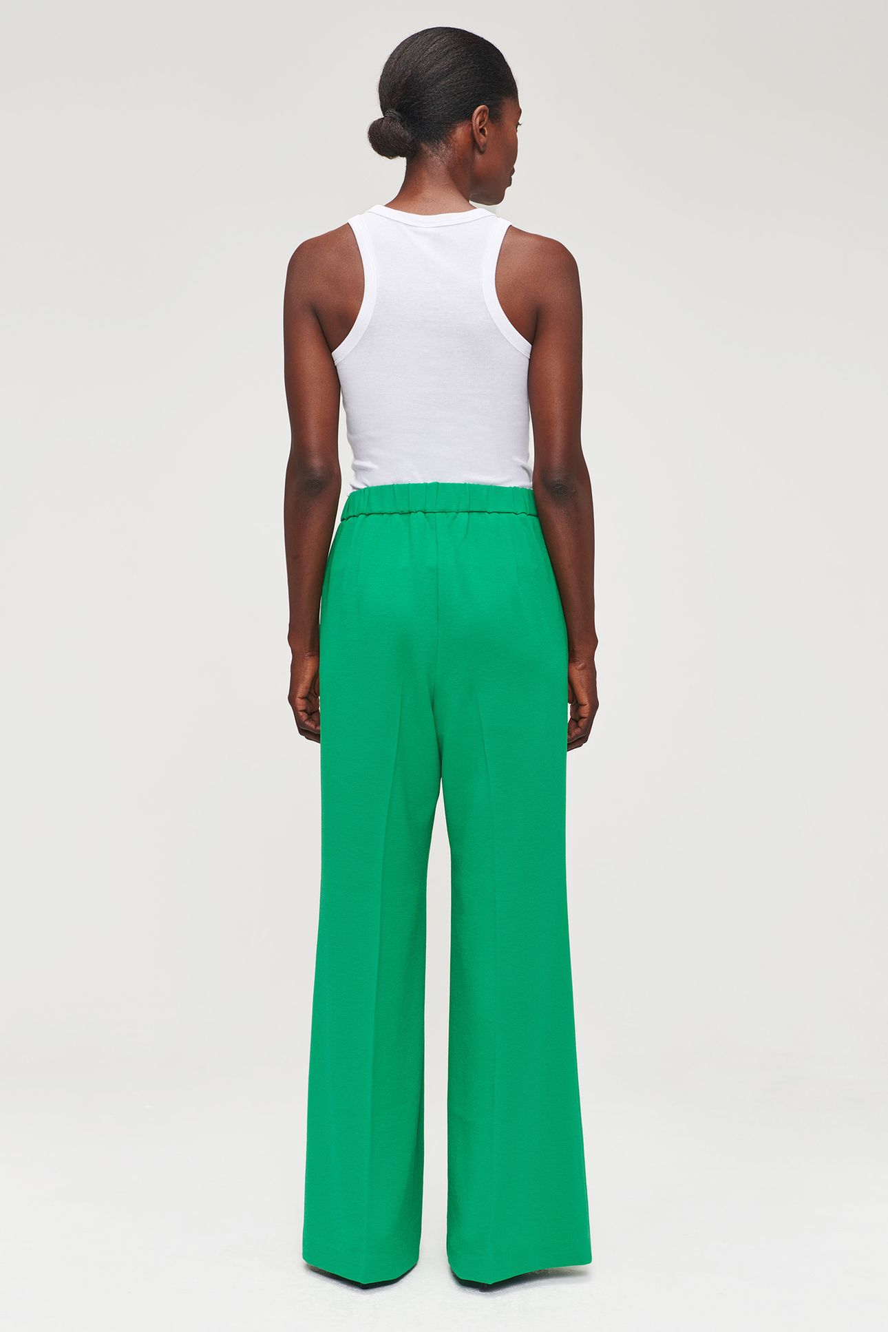 RECYCLED POLY WIDE LEG PANTS VIVID GREEN 4