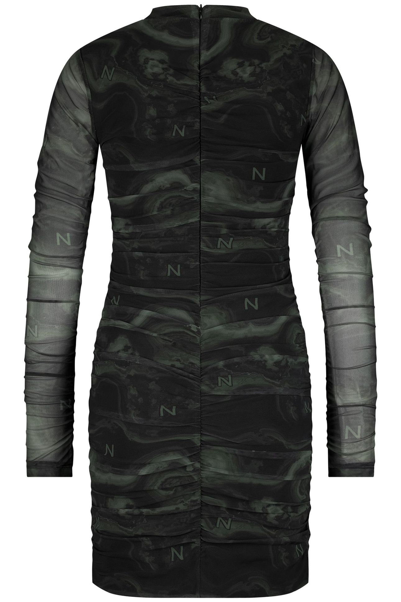 MARBLE MESH DRESS NIGHT FOREST 2