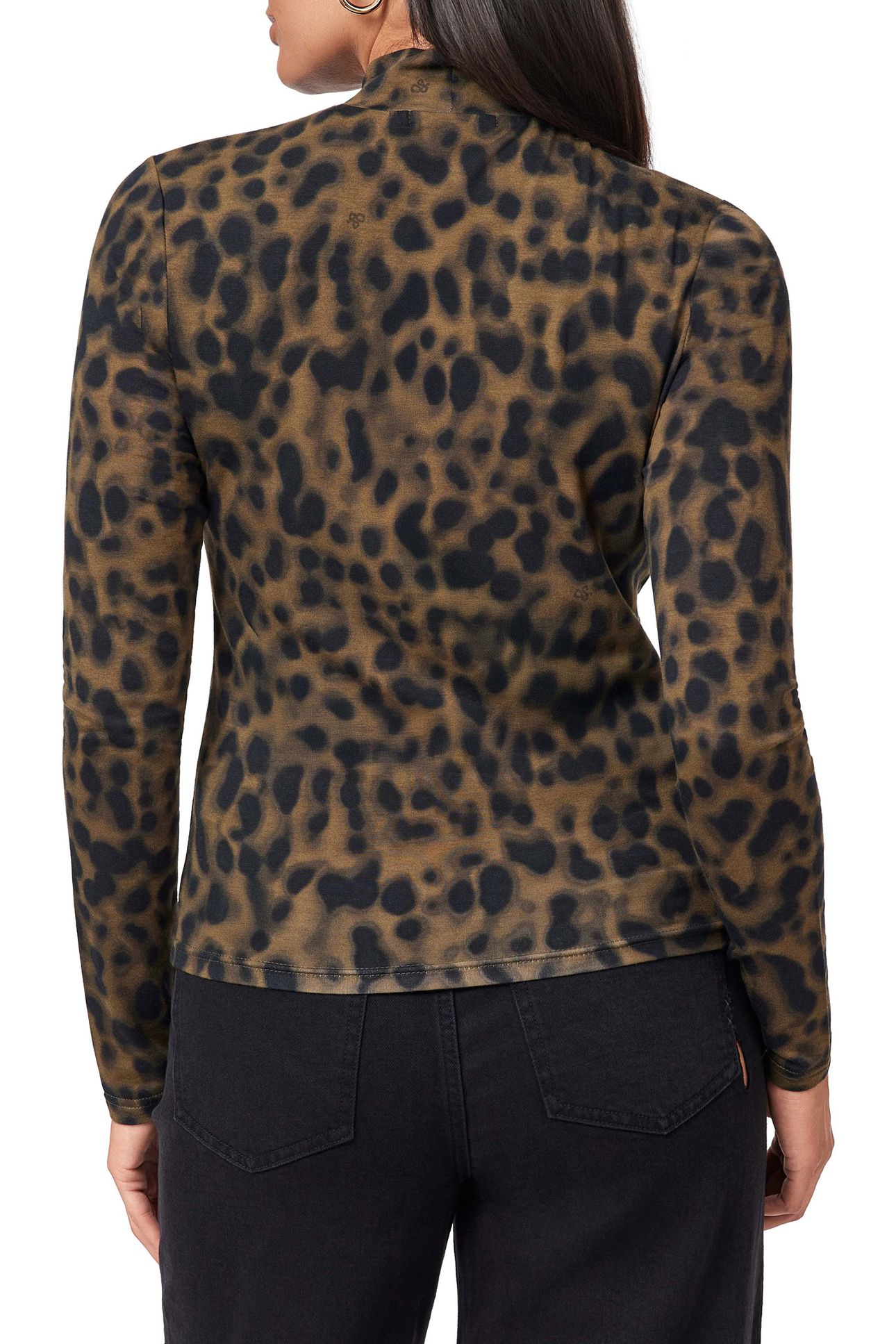 LS MOCK NECK TEE MILITARY OLIVE ANIMAL 2