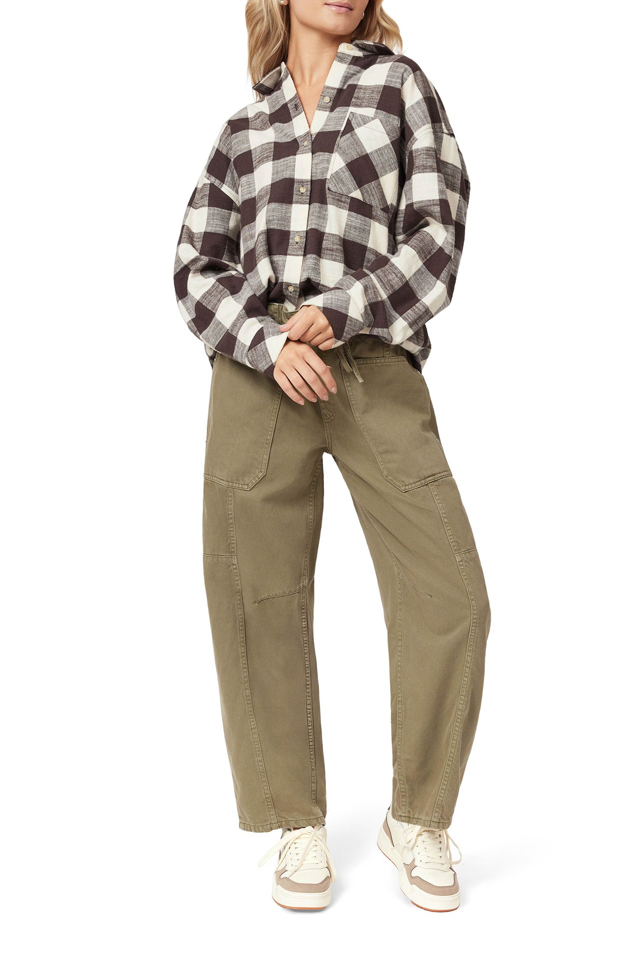 OVERSIZED SHIRT SEAL BROWN/BUFFALO CHECK 3