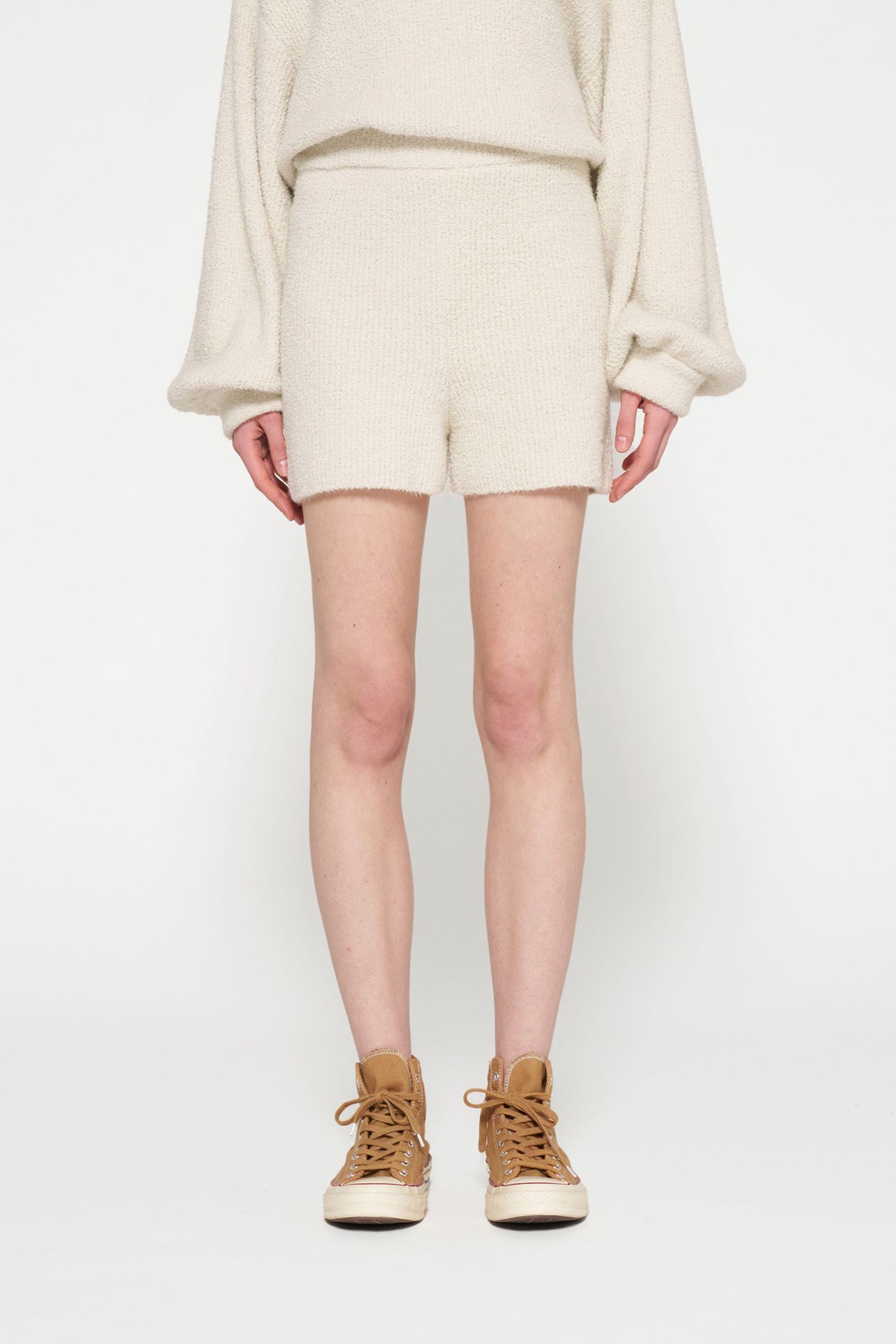 BOUCLE KNIT SHORTS LIGHT NATURAL 1