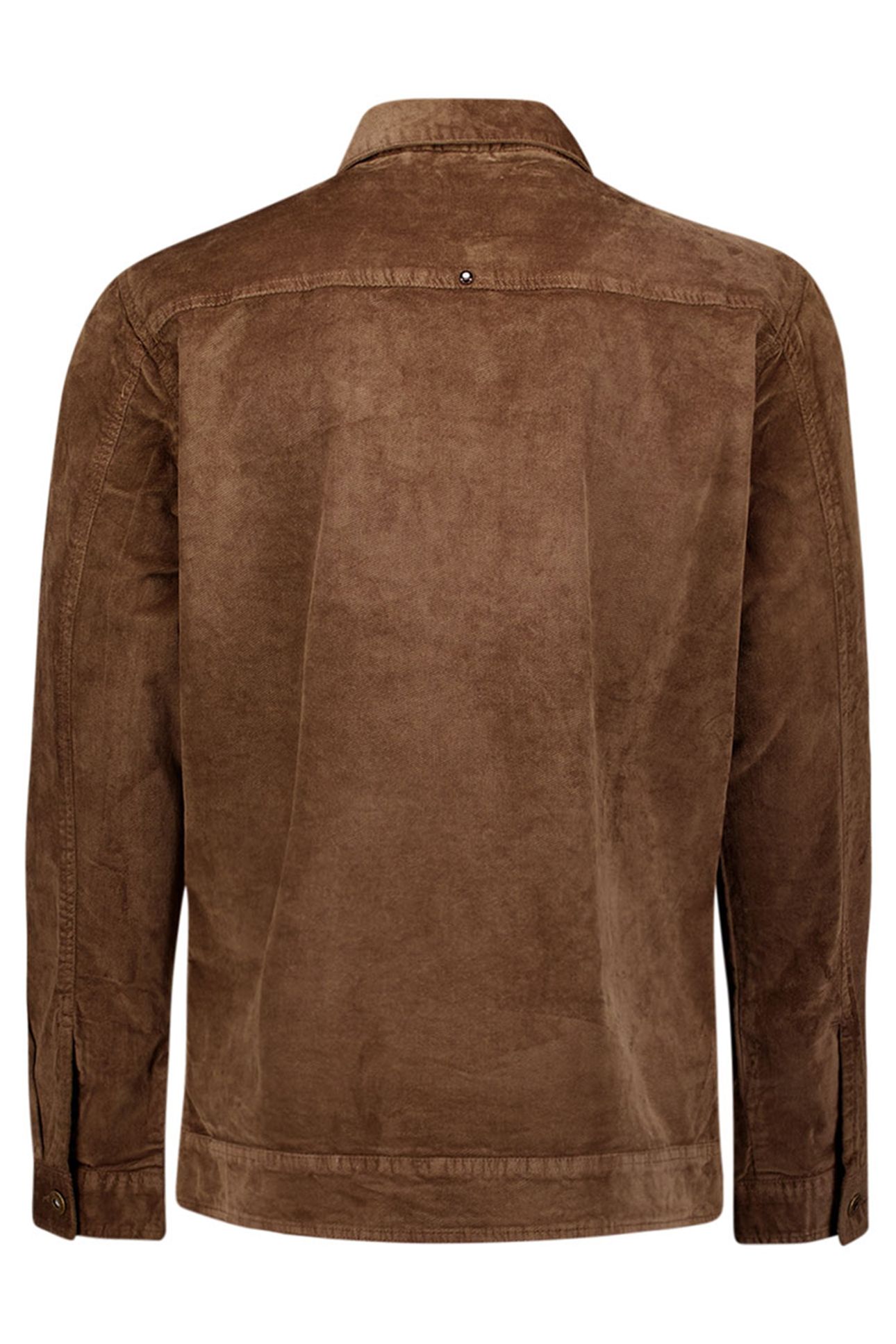 OVERSHIRT BUTTON CLOSURE FINE CORDUROY STRETCH TAUPE 2
