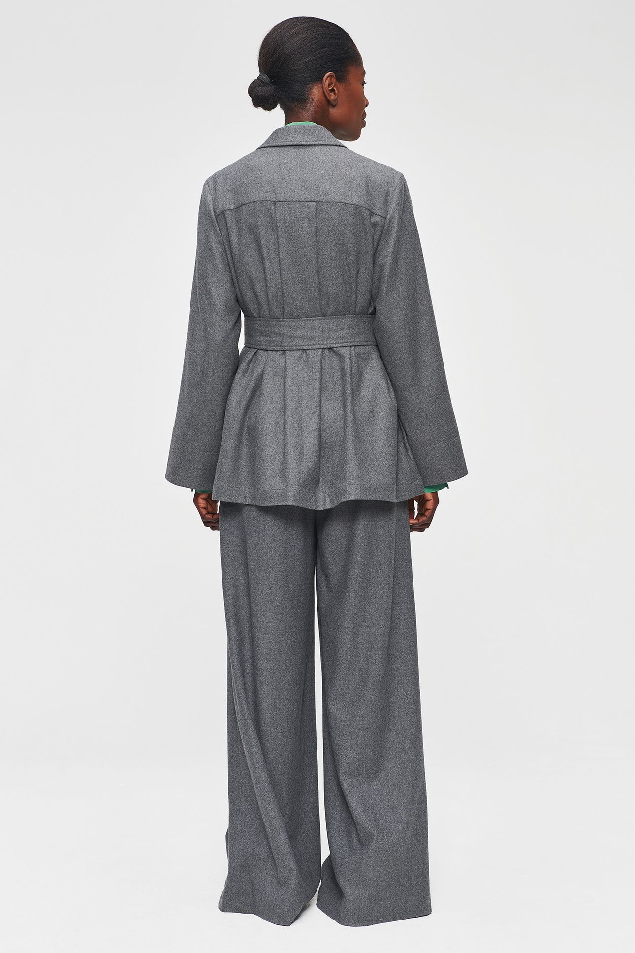 RELAXED FLANNEL JACKET STEEL GREY 5