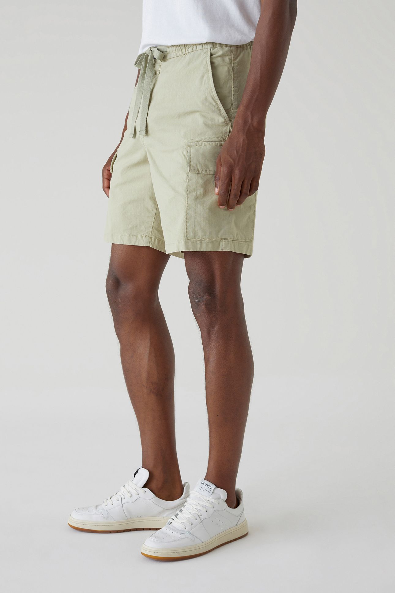 DRAWSTRING CARGO SHORTS SHORTS LIGHT MOSS GREEN 5