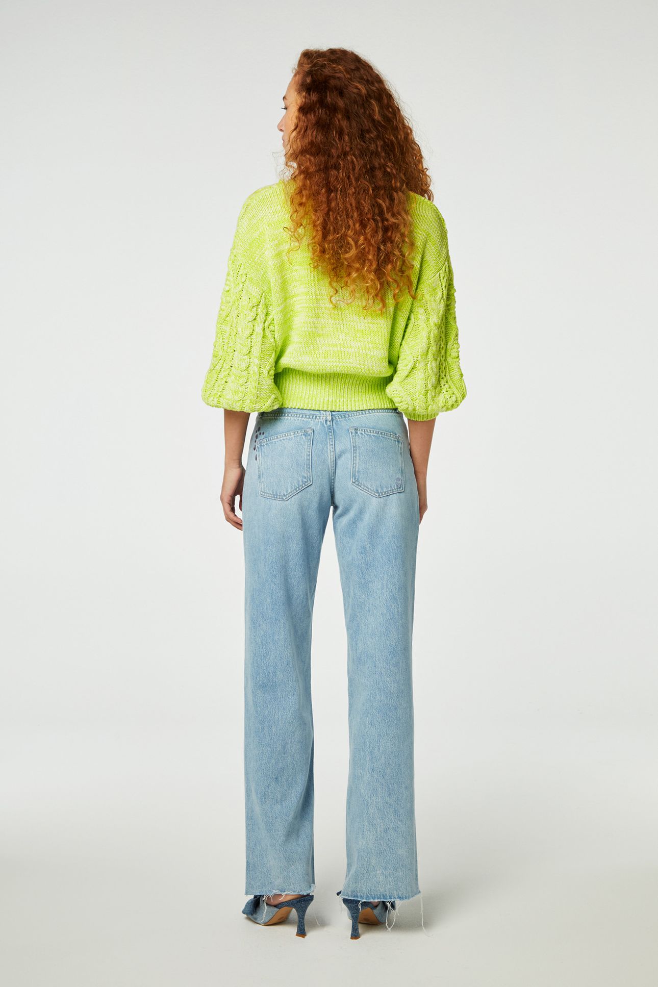 SUZY 3/4 SLEEVE PULLOVER LOVELY LIME 2